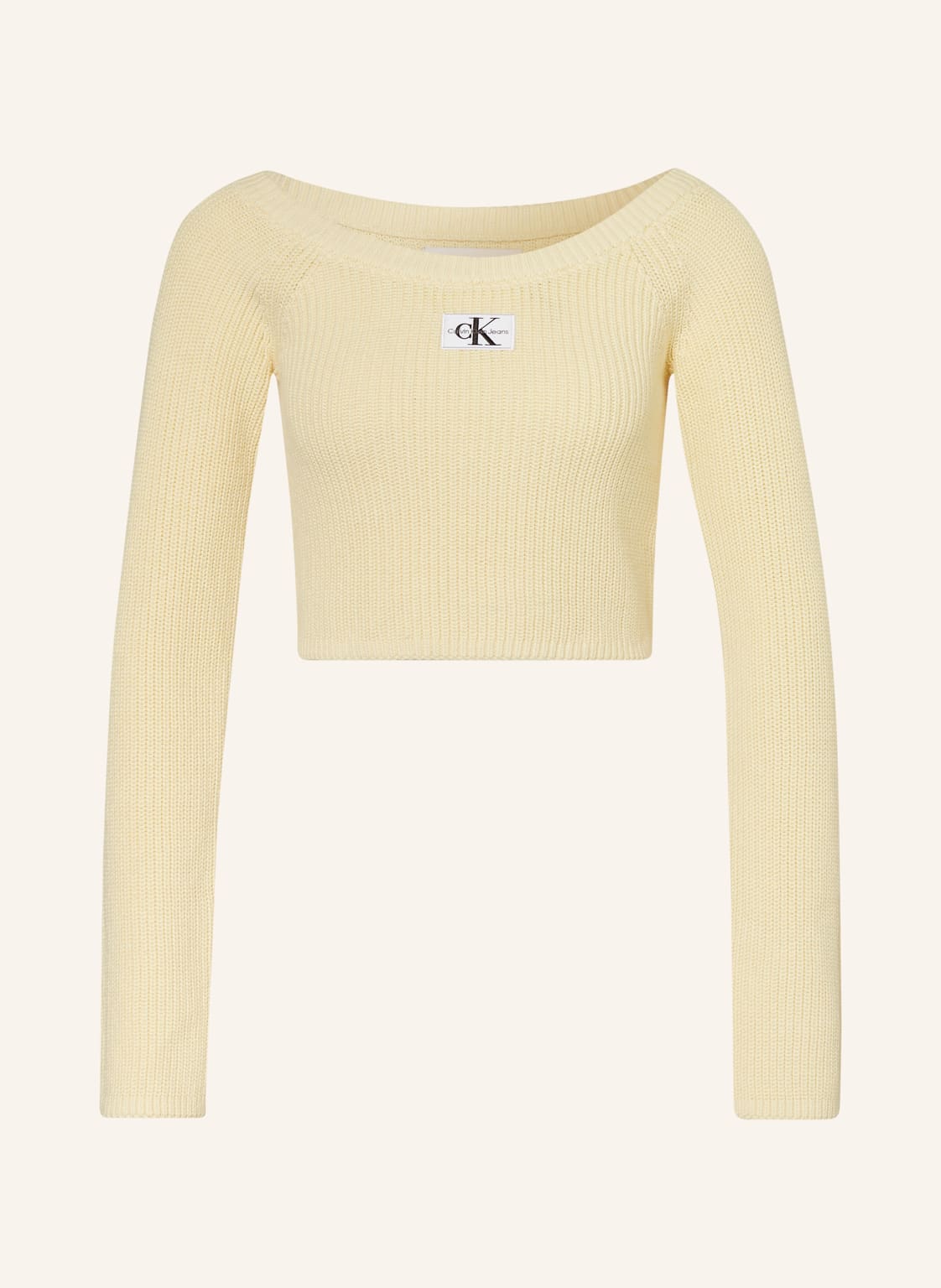 Calvin Klein Jeans Cropped-Pullover beige von Calvin Klein Jeans