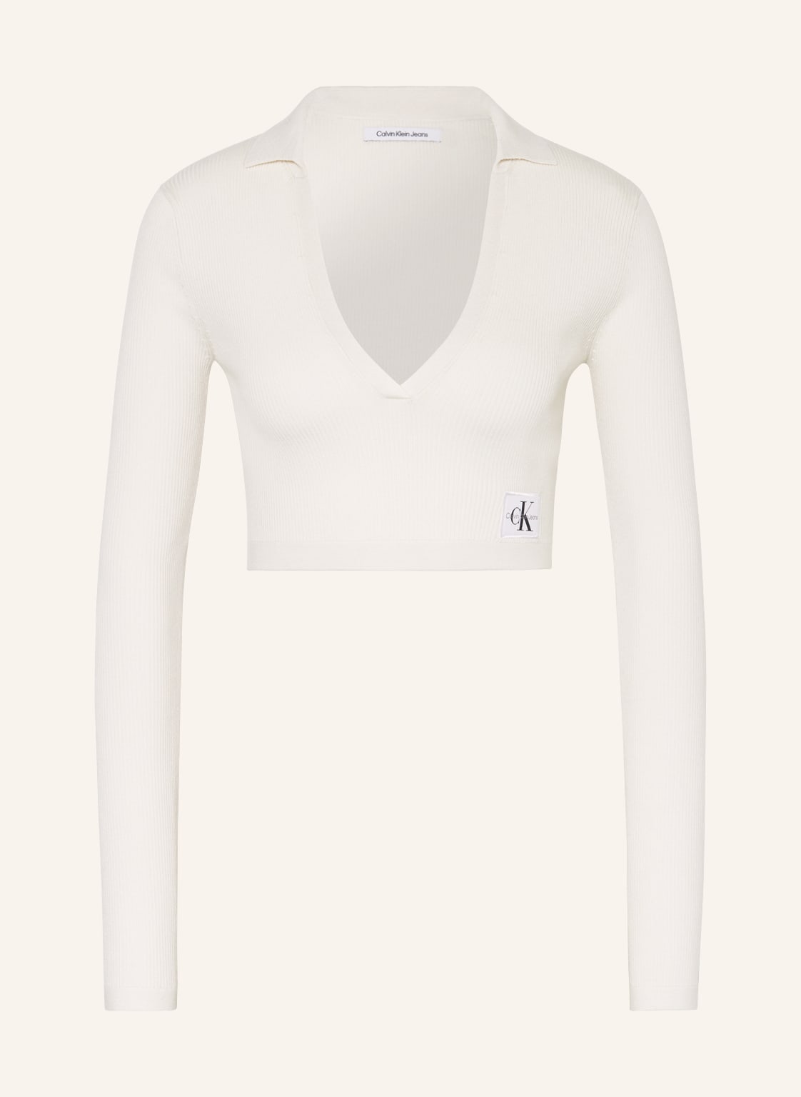 Calvin Klein Jeans Cropped-Pullover weiss Calvin Klein Jeans Cropped-Pullover weiss von Calvin Klein Jeans