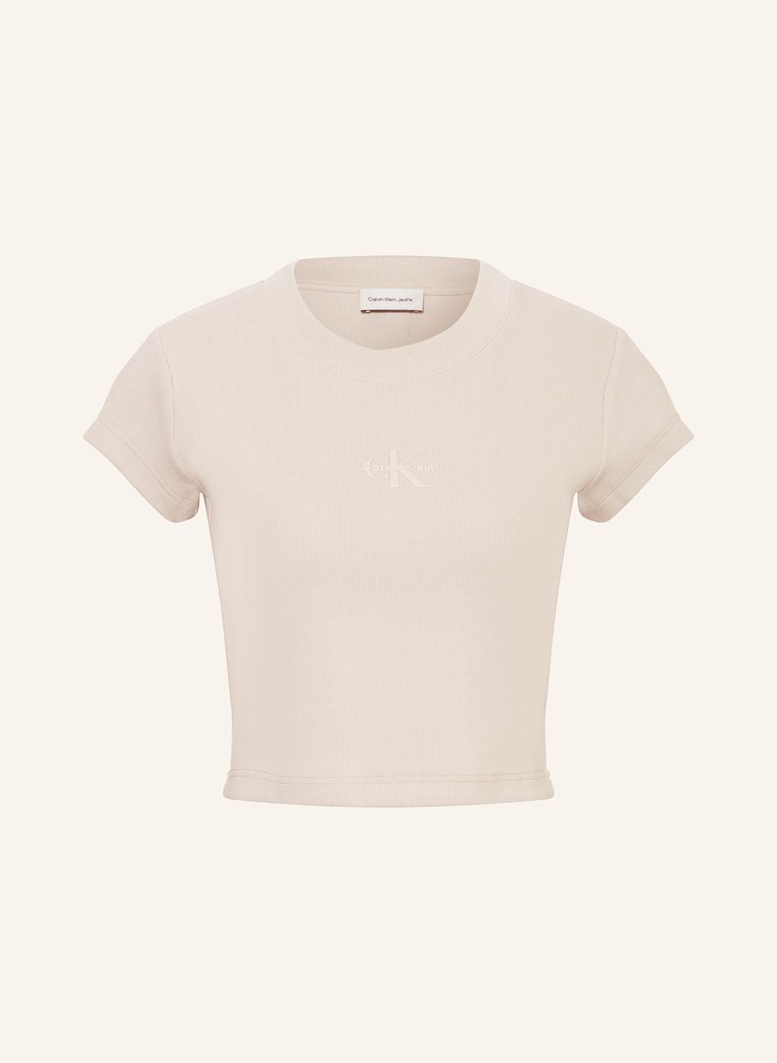 Calvin Klein Jeans Cropped-Shirt beige von Calvin Klein Jeans