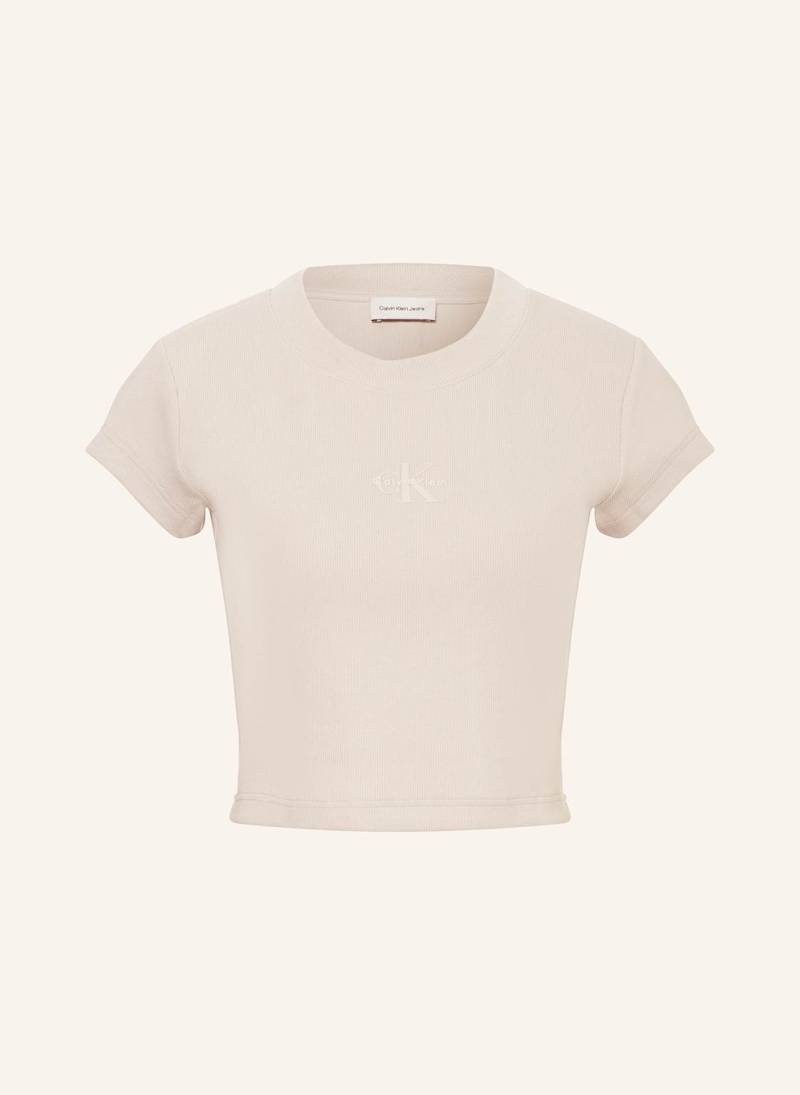 Calvin Klein Jeans Cropped-Shirt beige von Calvin Klein Jeans