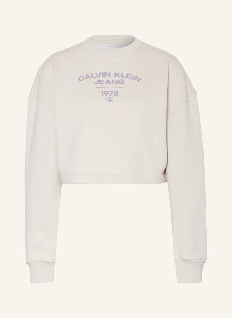 Calvin Klein Jeans Cropped-Sweatshirt grau von Calvin Klein Jeans