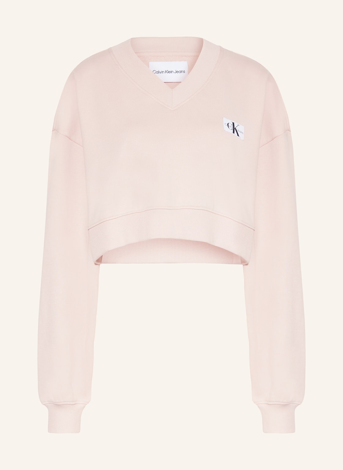 Calvin Klein Jeans Cropped-Sweatshirt rosa von Calvin Klein Jeans