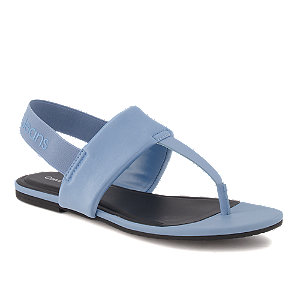 Calvin Klein Jeans Damen Flache Sandalette Blau von Calvin Klein Jeans