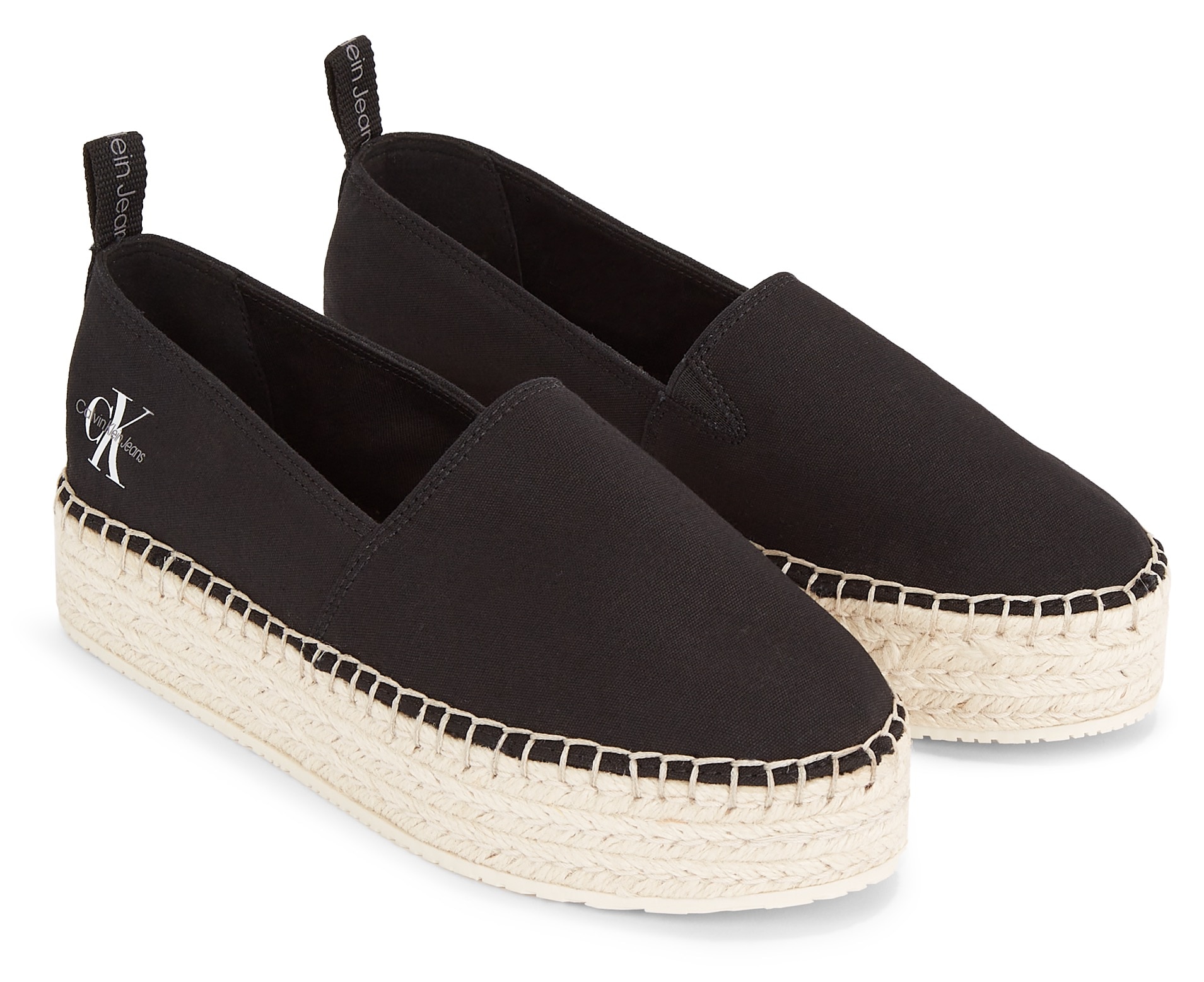 Calvin Klein Jeans Espadrille »PLATFORM ESPADRILLE ML BTW«, Sommerschuh, Slipper, Strandschuh mit Jute Plateausohle von Calvin Klein Jeans