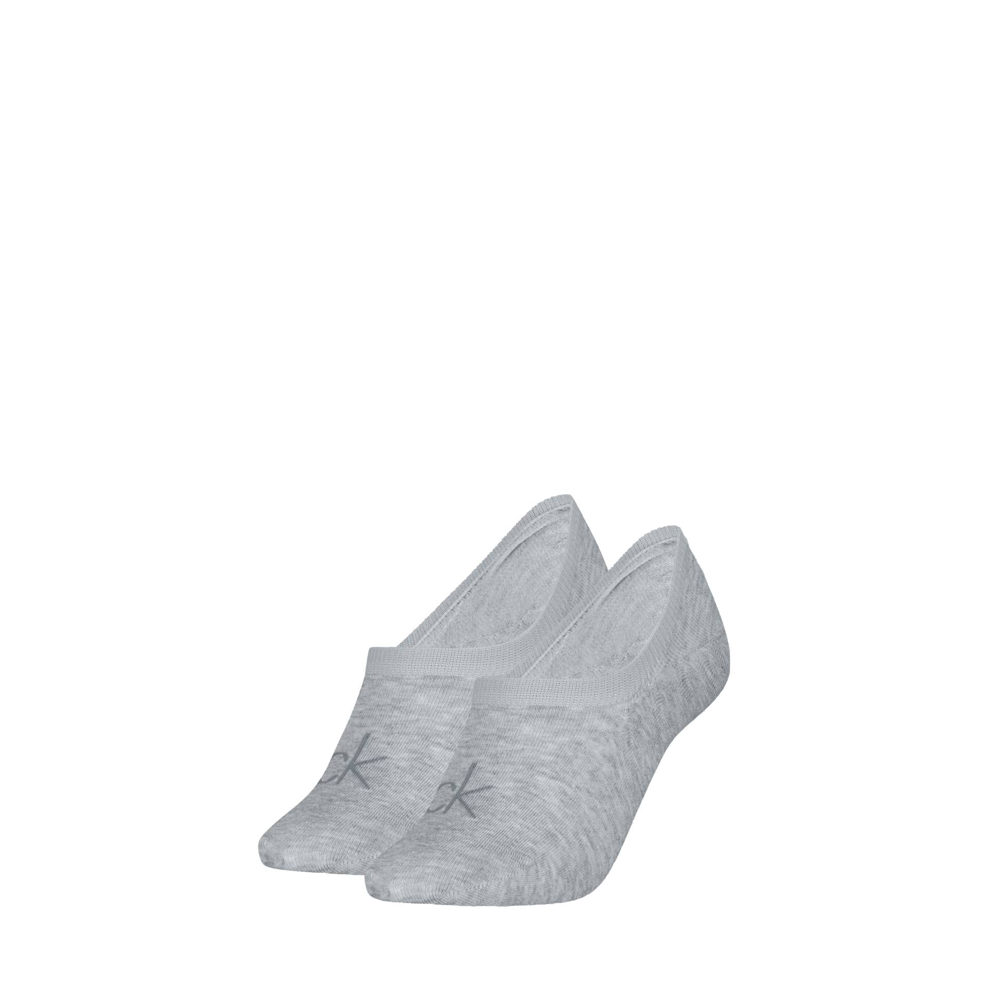 Calvin Klein Jeans Füsslinge »CK WOMEN FOOTIE HIGH CUT 2P«, (2 Paar), Mit eingestricktem Logo vorn von Calvin Klein Jeans