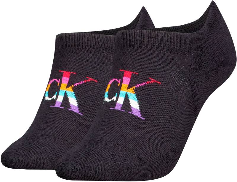 Calvin Klein Jeans Füsslinge »CKJ WOMEN FOOTIE HIGH CUT PRIDE«, (Packung, 2 Paar), mit Regenbogen-Logo von Calvin Klein Jeans