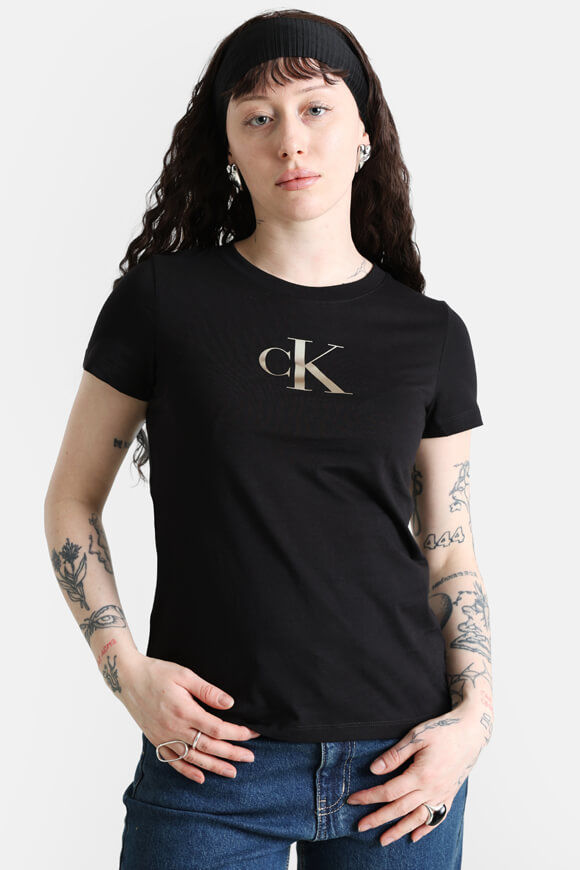 Calvin Klein Jeans Gardient T-Shirt | Black | Damen  | M von Calvin Klein Jeans