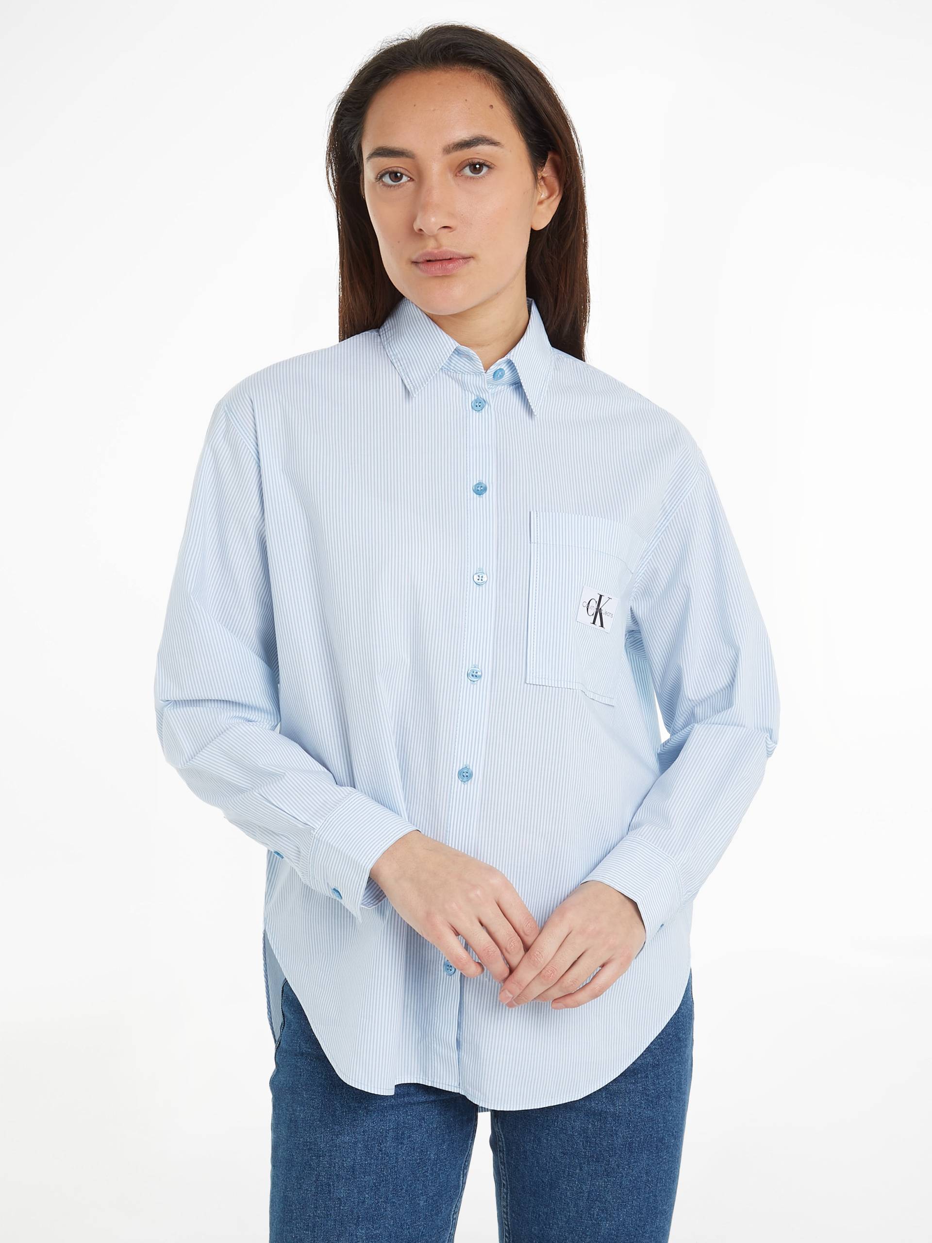 Calvin Klein Jeans Hemdbluse »WOVEN LABEL RELAXED SHIRT«, mit Logomarkenlabel von Calvin Klein Jeans