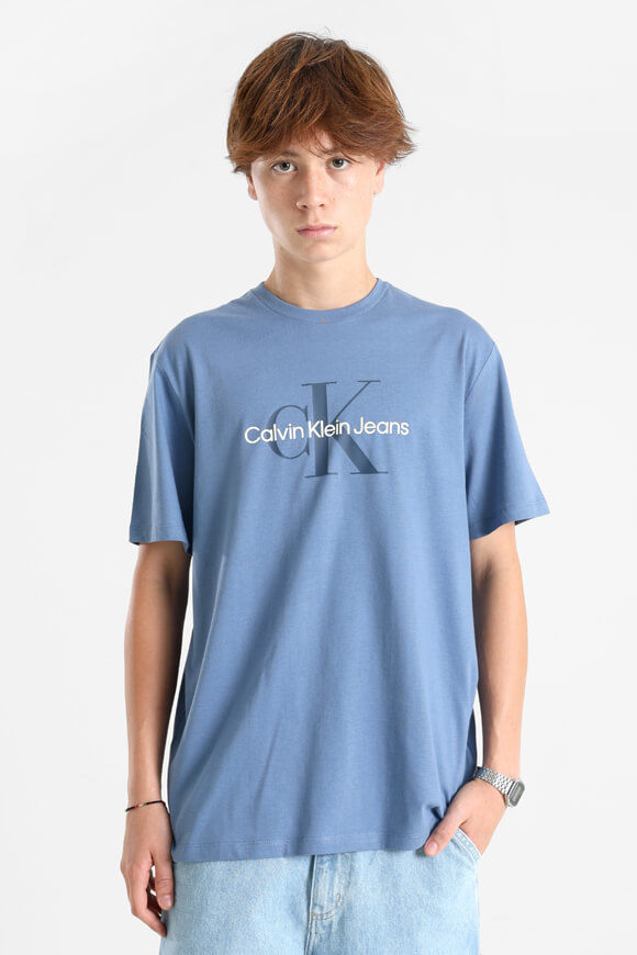 Calvin Klein Jeans Hero Monogram T-Shirt | Blue Horizon | Herren  | M von Calvin Klein Jeans