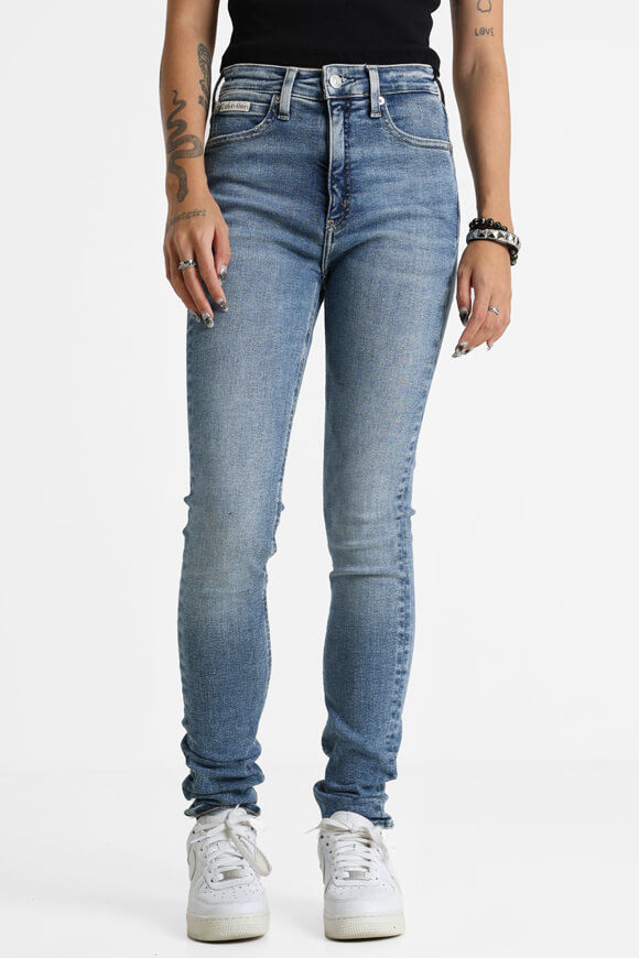 Calvin Klein Jeans High Rise Skinny Jeans L32 | Denim Medium | Damen  | 30/32 von Calvin Klein Jeans