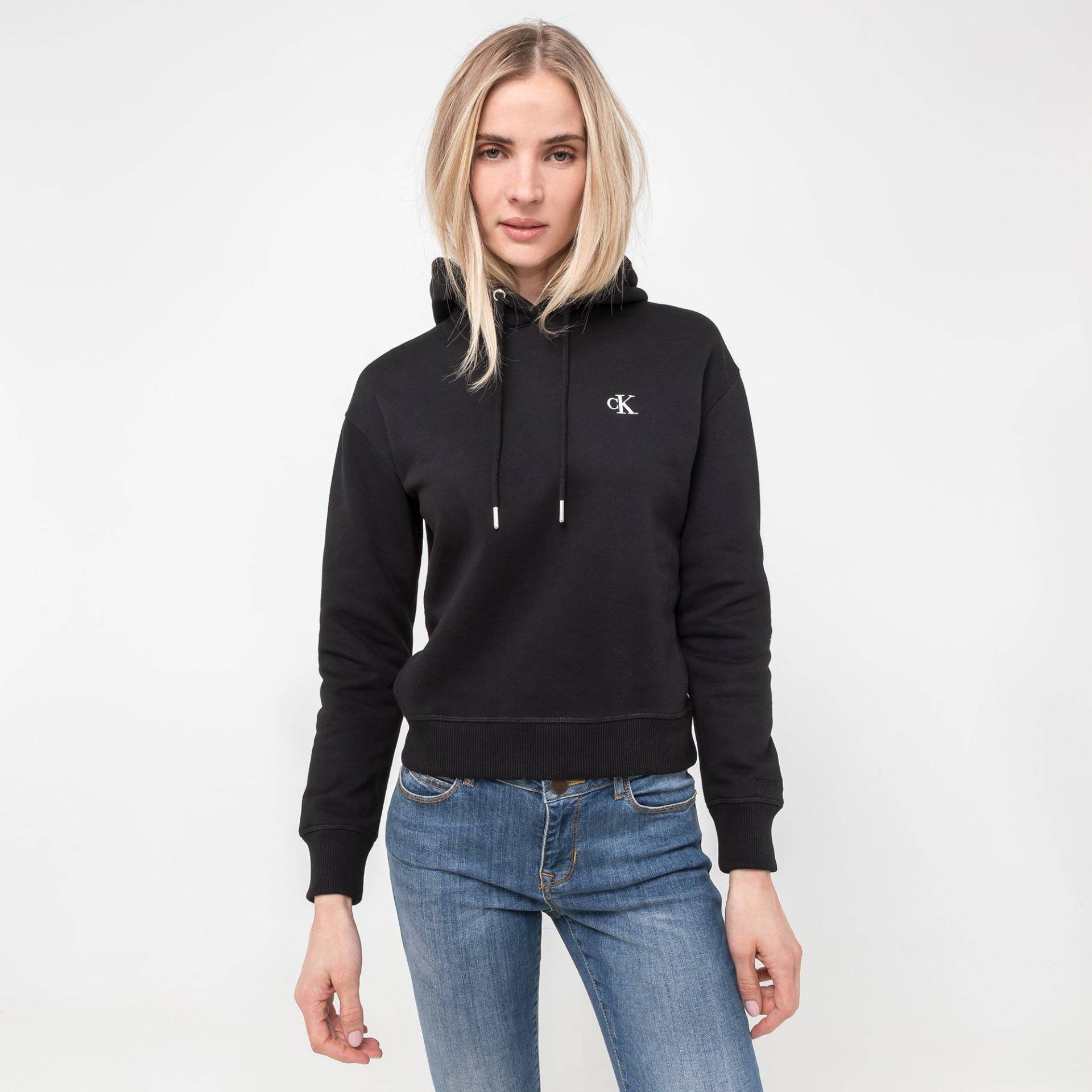 Hoodie Damen Schwarz L von Calvin Klein Jeans