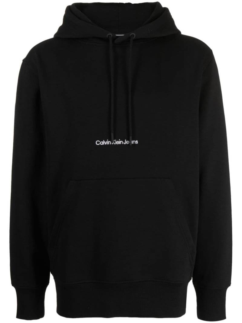 Calvin Klein Jeans Institutional logo-embroidered hoodie - Black von Calvin Klein Jeans