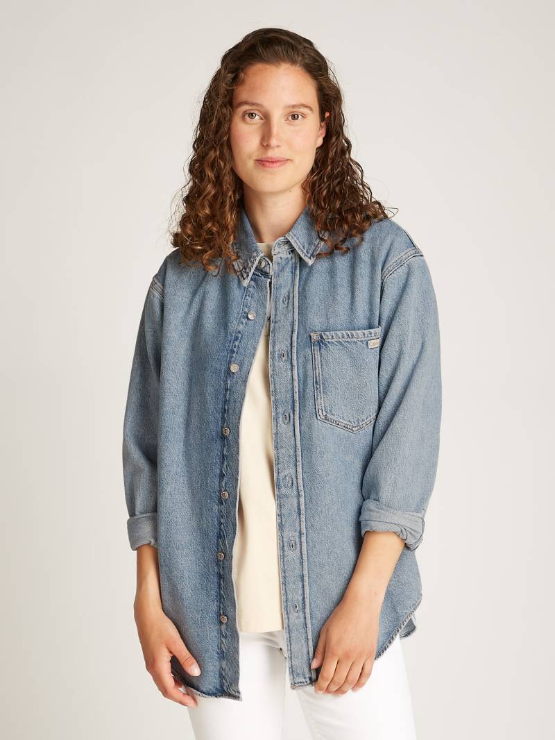 Calvin Klein Jeans Jeansbluse »DAD DENIM SHIRT«, in hellblauer Waschung von Calvin Klein Jeans