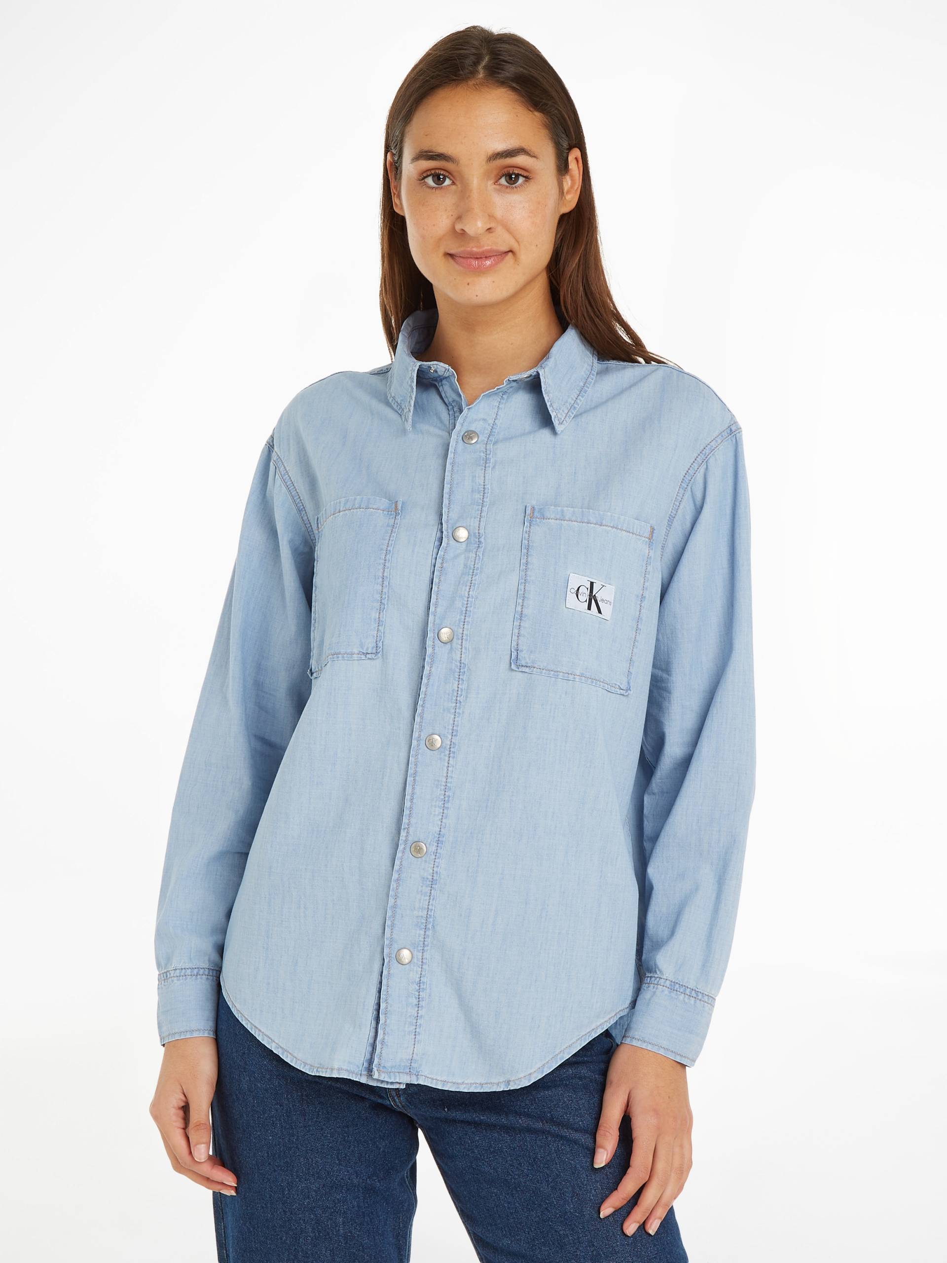 Calvin Klein Jeans Jeansbluse »OVERSIZED LS DENIM SHIRT«, mit Logopatch von Calvin Klein Jeans