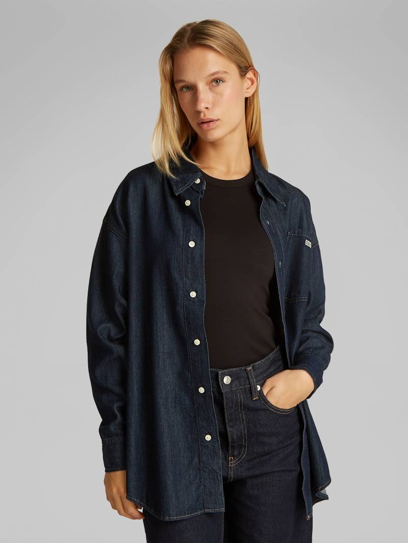 Calvin Klein Jeans Jeansbluse »OVERSIZED LS DENIM SHIRT«, mit Logostickerei von Calvin Klein Jeans