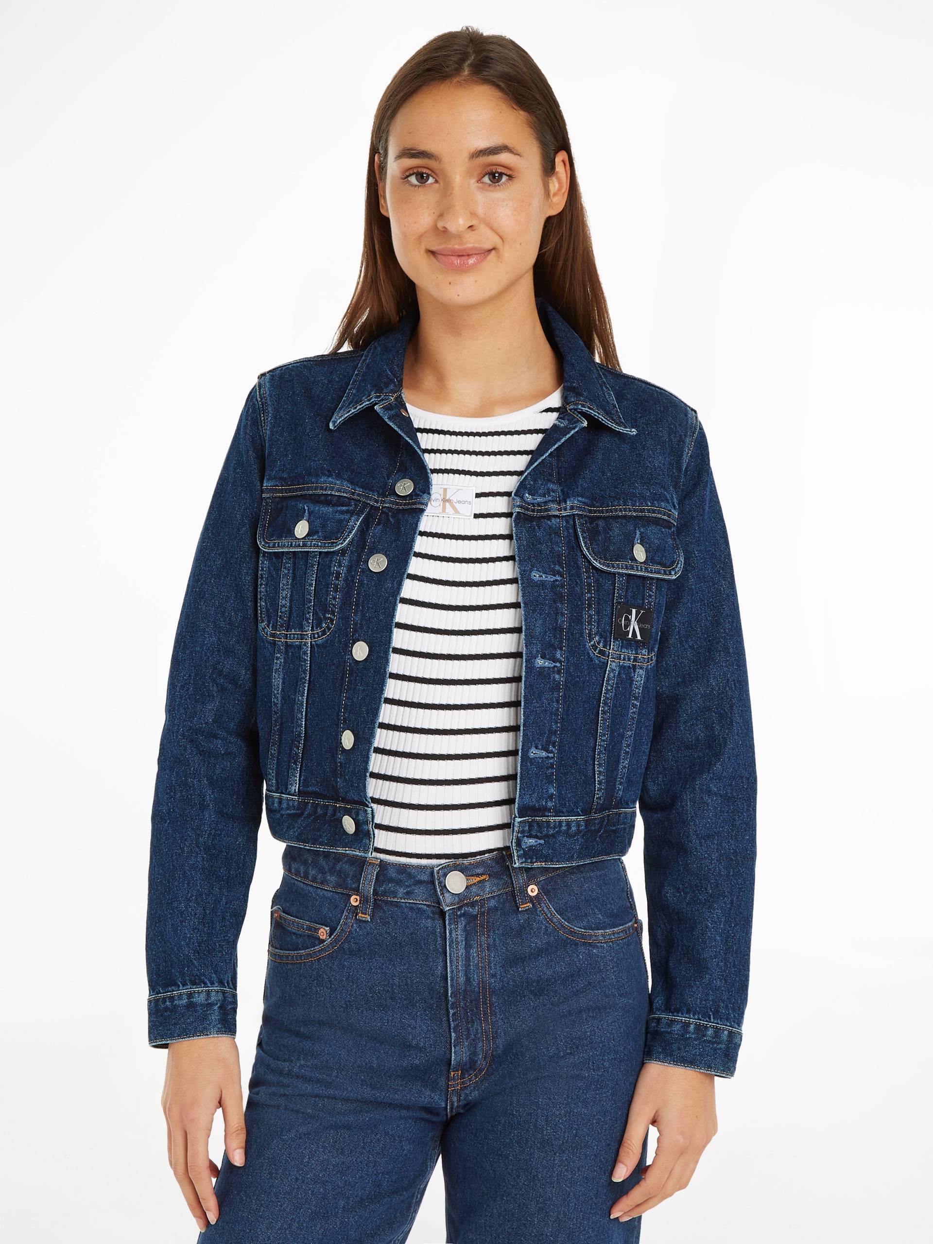 Calvin Klein Jeans Jeansjacke »CROPPED 90'S DENIM JACKET«, mit Logopatch von Calvin Klein Jeans