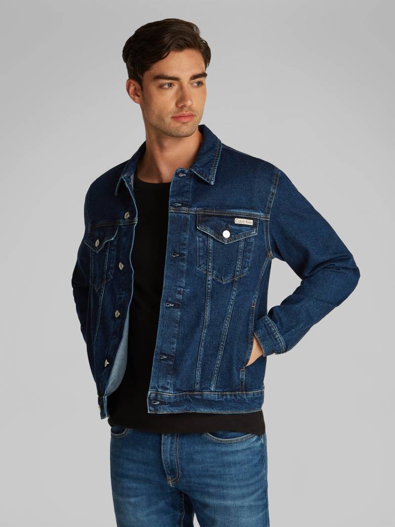 Calvin Klein Jeans Jeansjacke »SLIM DENIM JACKET«, Brusttaschen, Logodruck von Calvin Klein Jeans