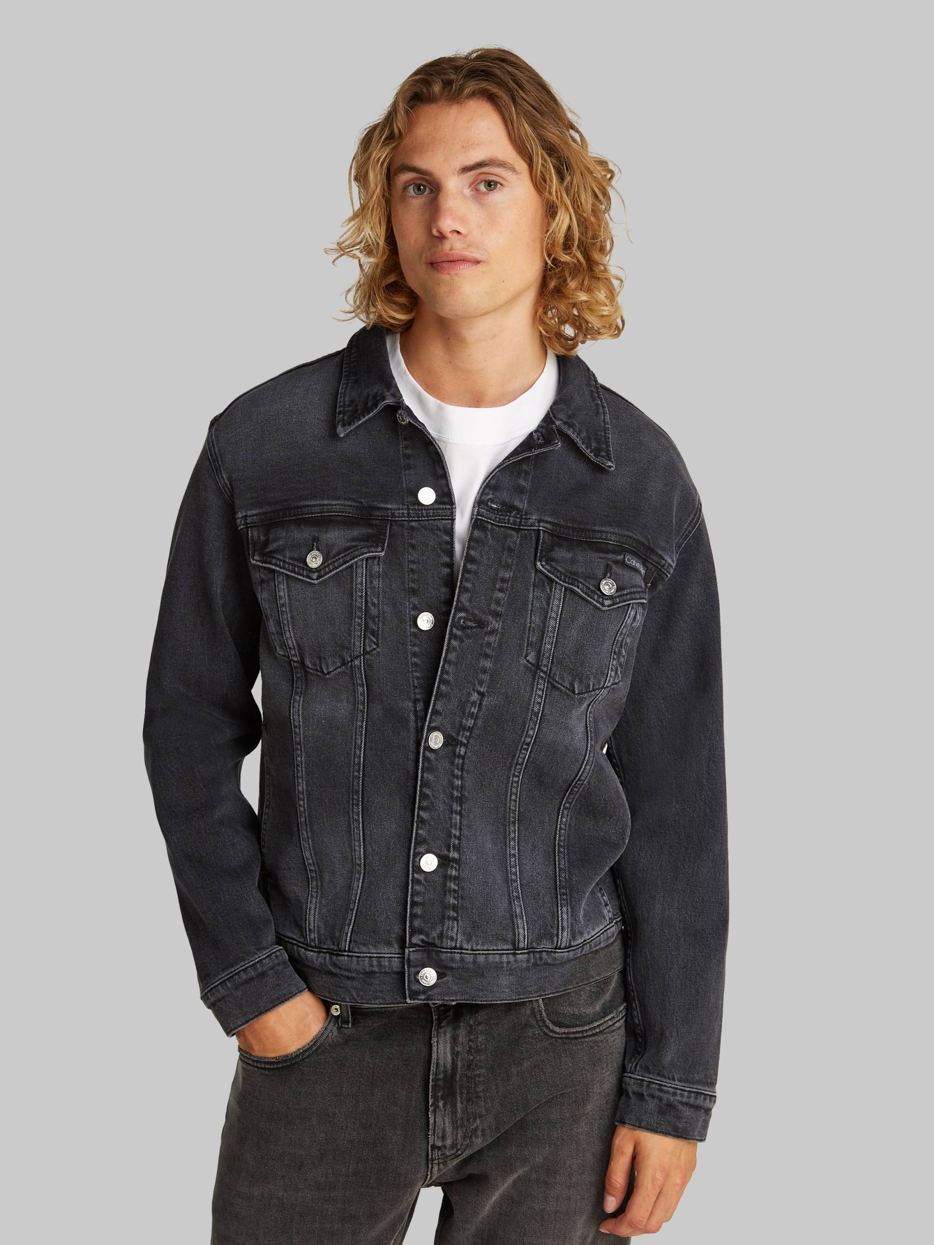 Calvin Klein Jeans Jeansjacke »SLIM DENIM JACKET«, in schwarzer Waschung von Calvin Klein Jeans