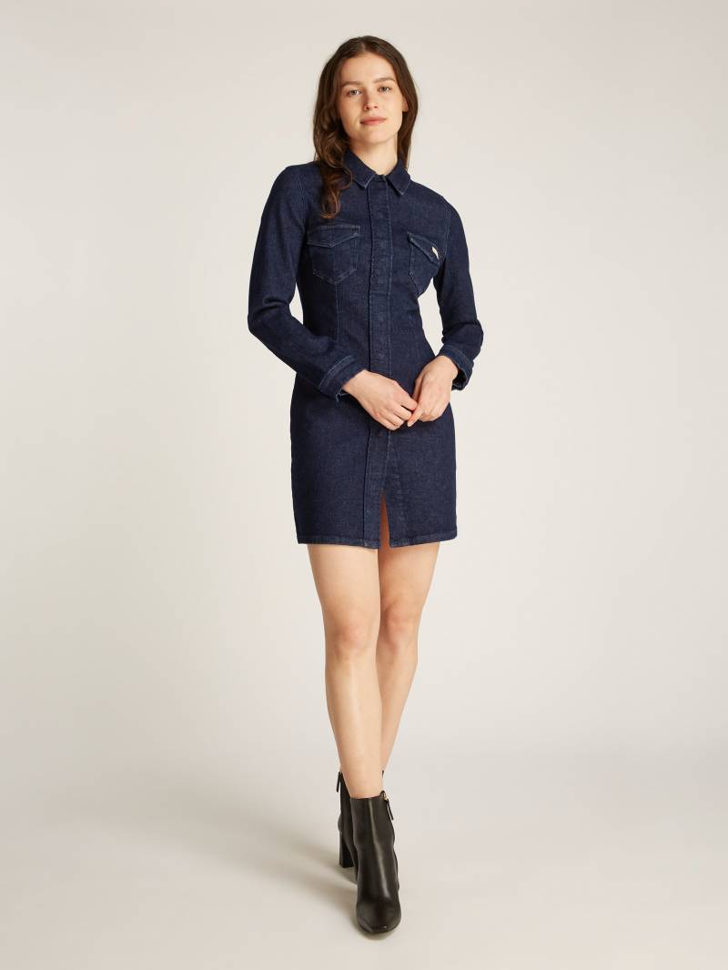 Calvin Klein Jeans Jeanskleid »DARTED LEAN SHIRT DENIM DRESS«, mit Logostickerei von Calvin Klein Jeans