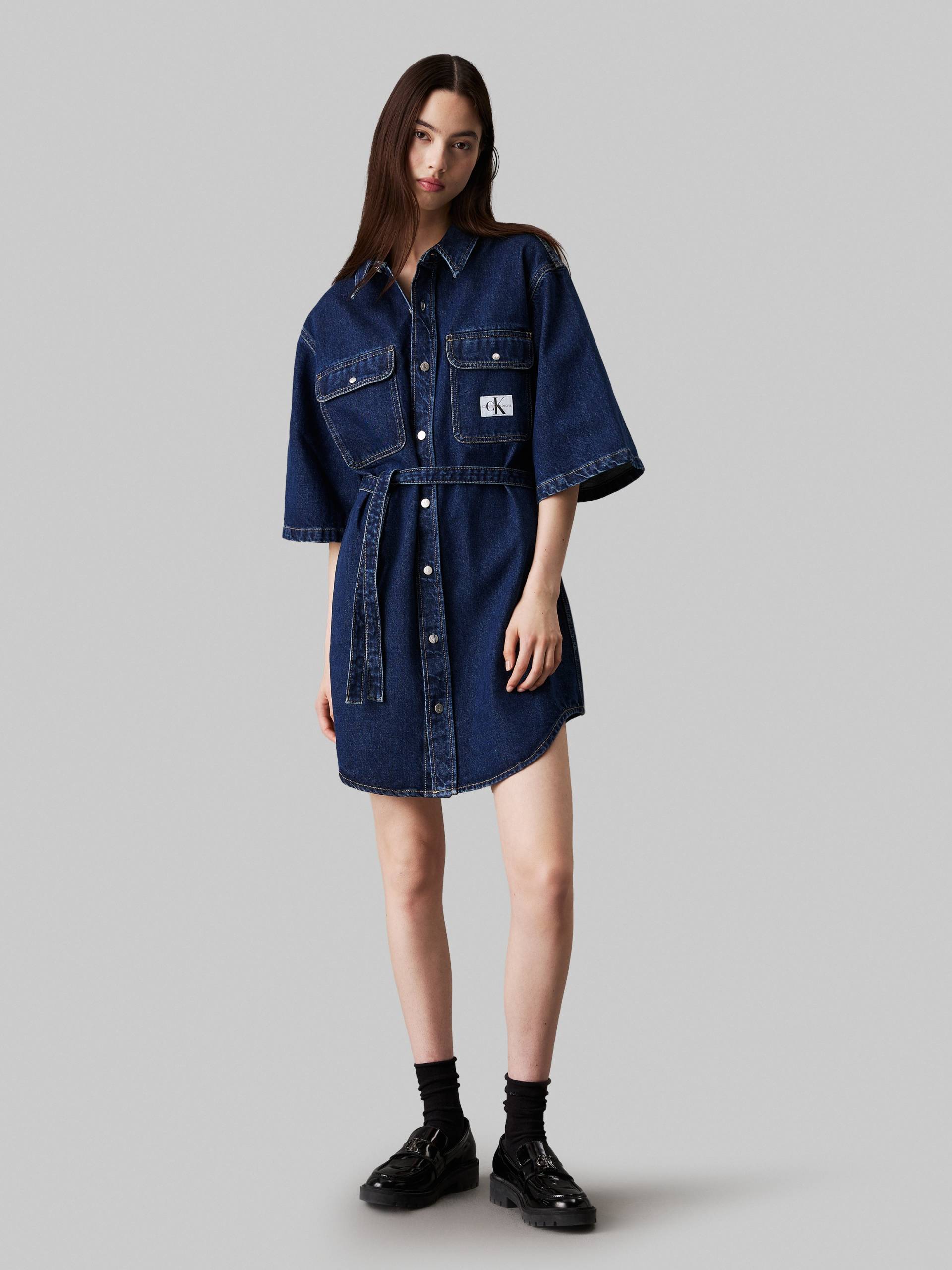 Calvin Klein Jeans Jeanskleid »UTILITY BELTED SHIRT DRESS«, mit Logopatch von Calvin Klein Jeans