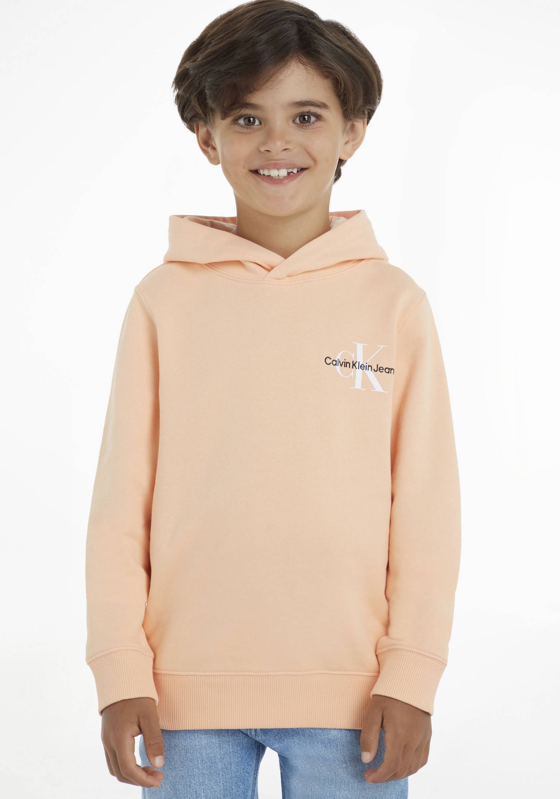 Calvin Klein Jeans Kapuzensweatshirt, Kinder Kids Junior MiniMe,mit Calvin Klein Logostickerei auf der Brust von Calvin Klein Jeans