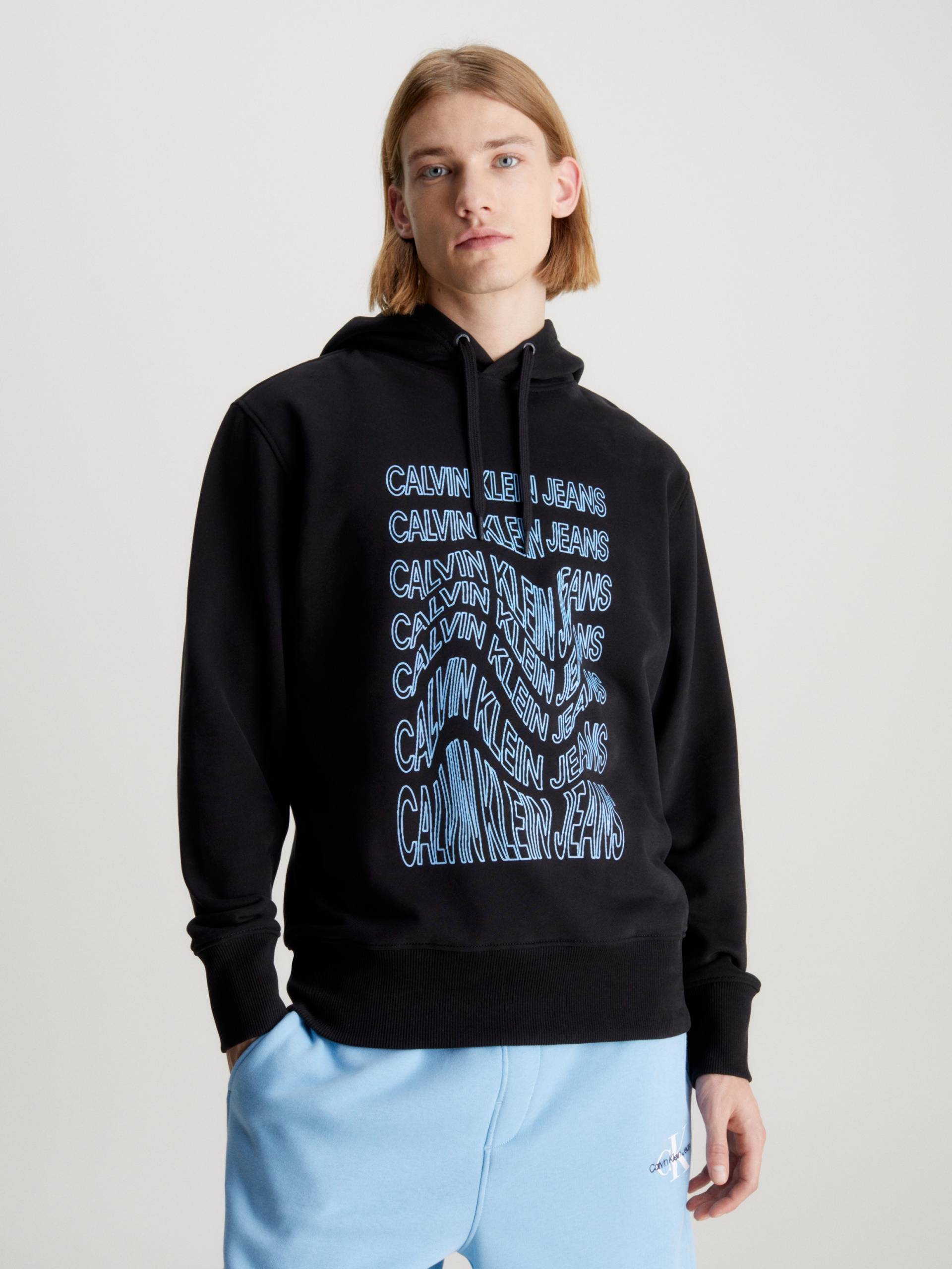 Calvin Klein Jeans Kapuzensweatshirt »INSTITUTIONAL WARP HOODIE«, mit Logodruck von Calvin Klein Jeans