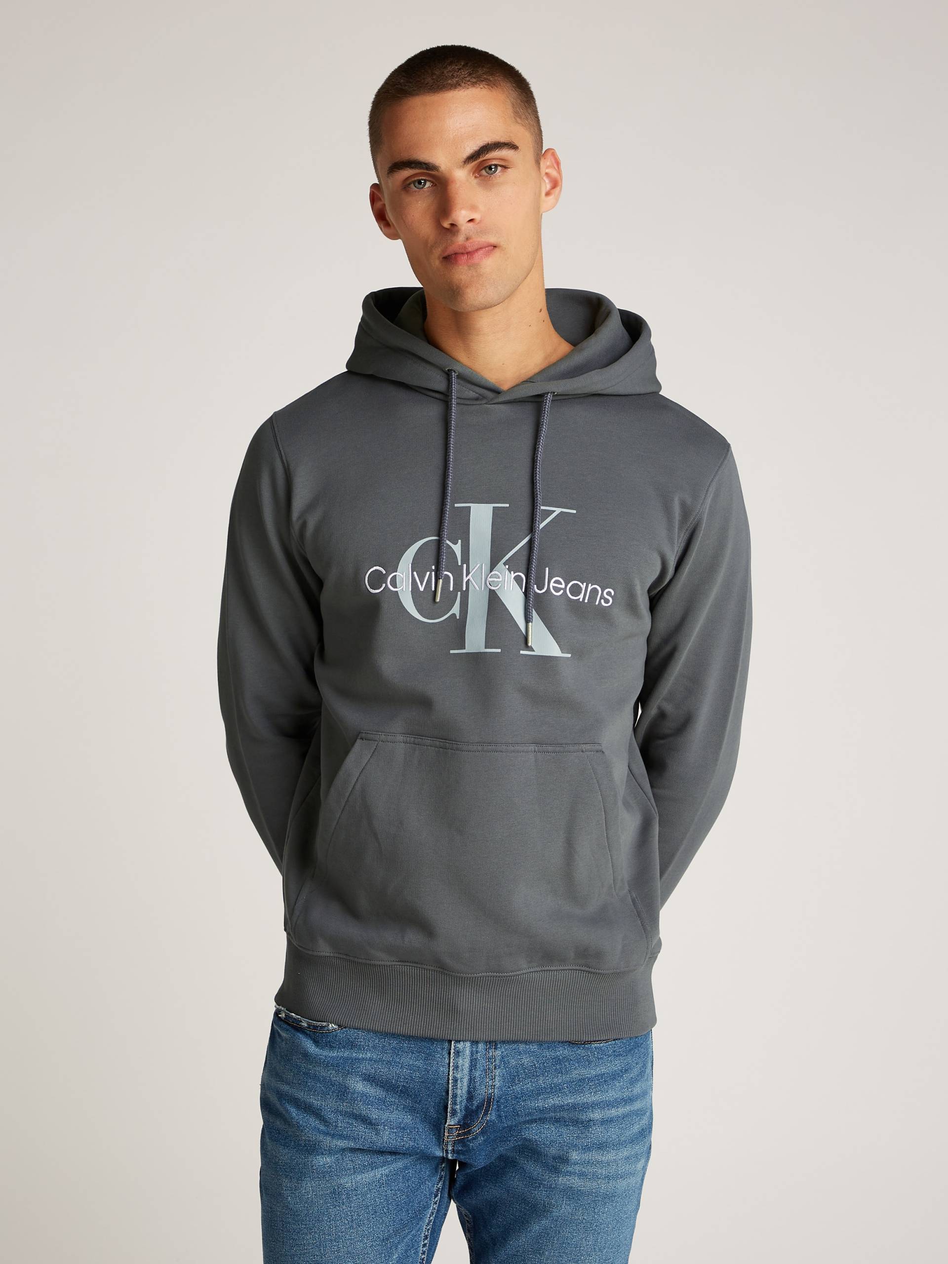 Calvin Klein Jeans Kapuzensweatshirt »SEASONAL MONOLOGO REGULAR HOODIE«, mit Logodruck und Stickerei von Calvin Klein Jeans