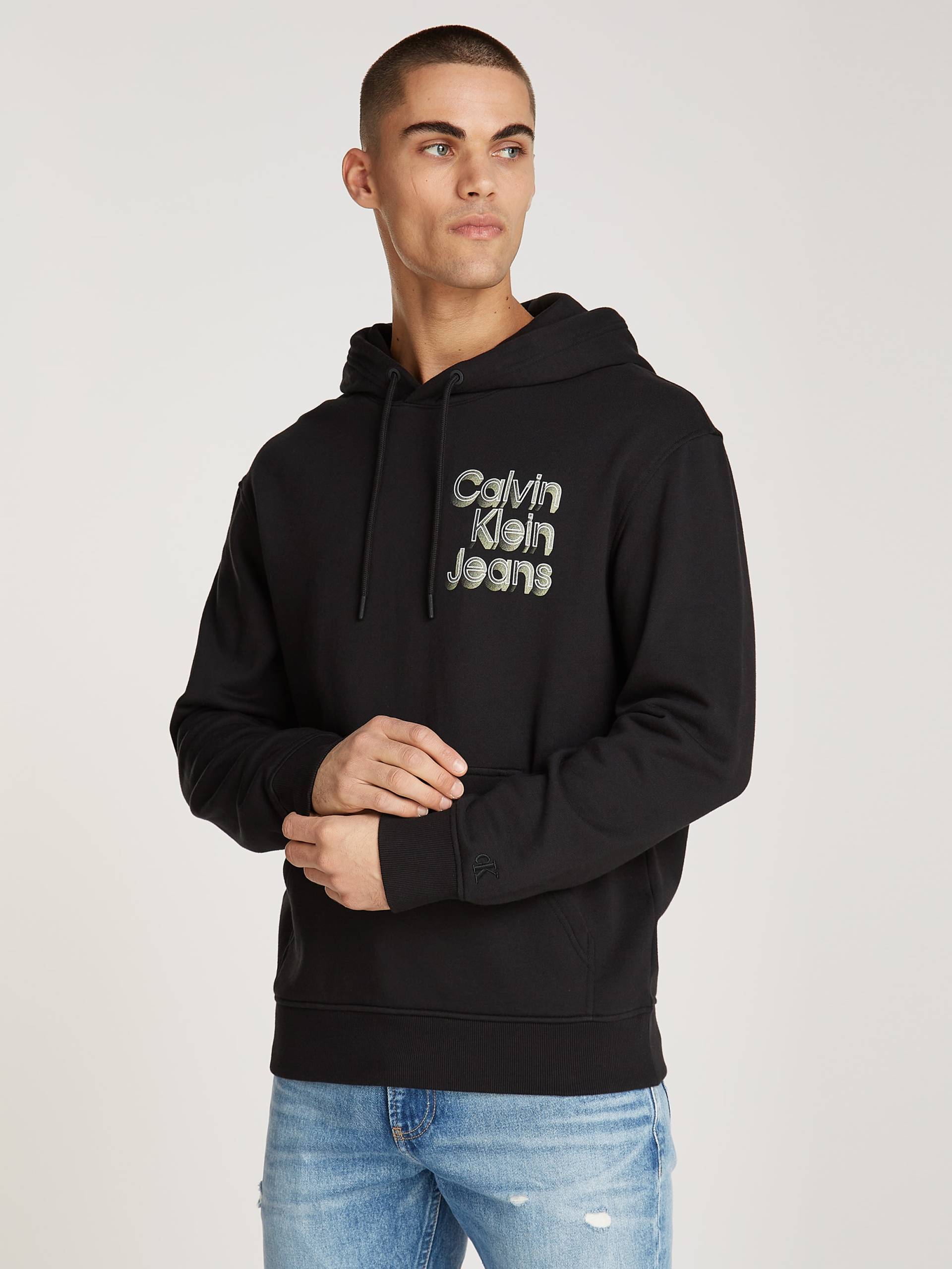 Calvin Klein Jeans Kapuzensweatshirt »STACKED EUPHORIC LOGO HOODIE«, mit Logoschriftzug von Calvin Klein Jeans