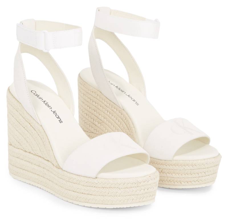 Calvin Klein Jeans Keilsandalette »WEDGE SANDAL SU MG BTW«, Sommerschuh, Sandale, Keilabsatz, mit Klettriemchen von Calvin Klein Jeans