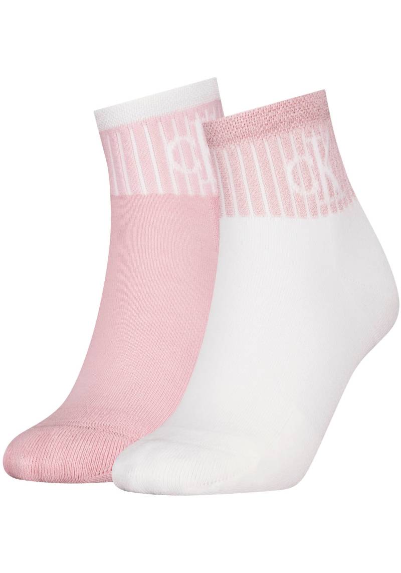 Calvin Klein Jeans Kurzsocken »CKJ WOMEN QUARTER 2P GLOSSY RIB«, (2er-Pack) von Calvin Klein Jeans