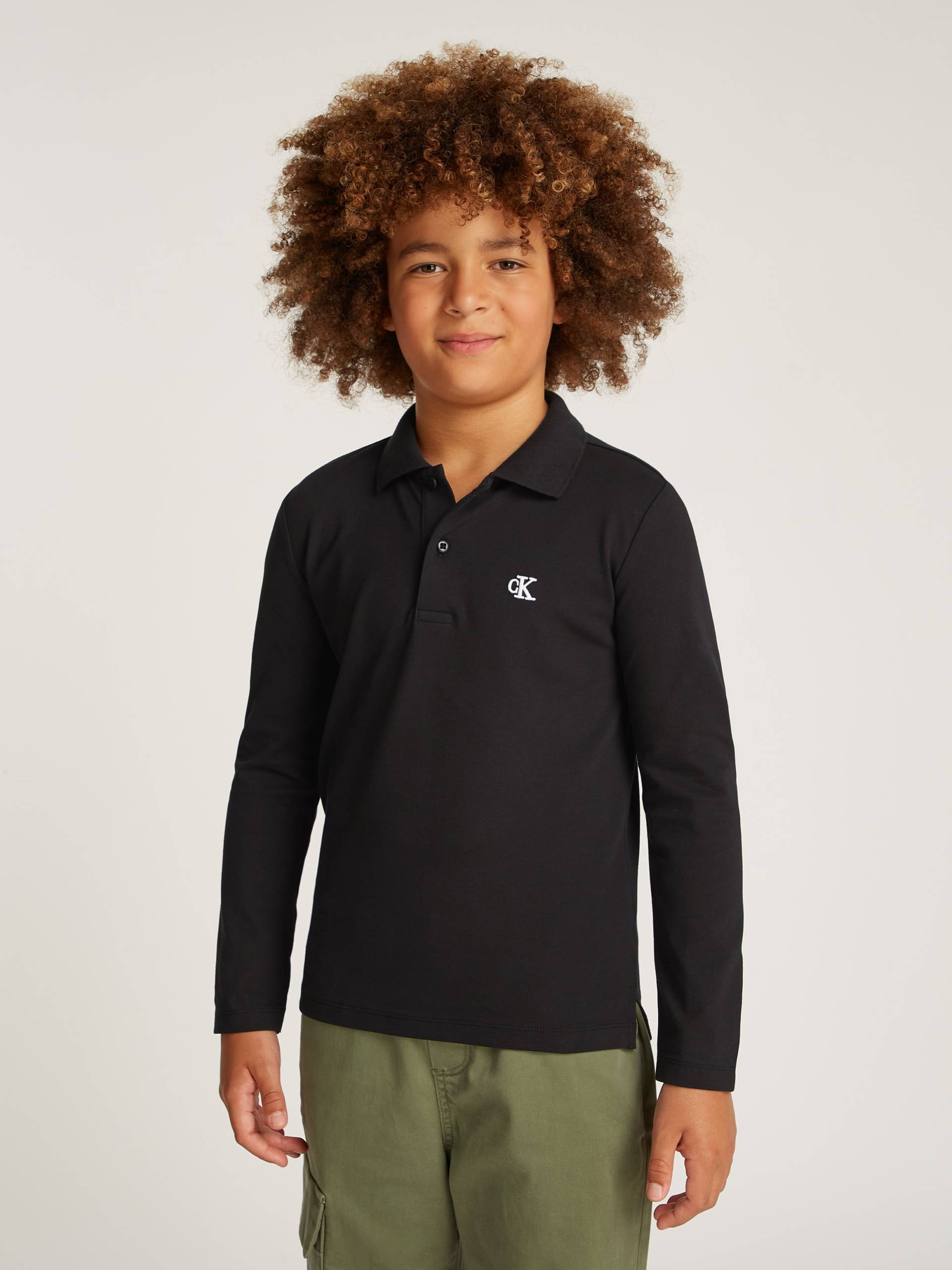 Calvin Klein Jeans Langarm-Poloshirt »LS ESSENTIAL POLO«, für Kinder bis 16 Jahre mit Logostickerei von Calvin Klein Jeans