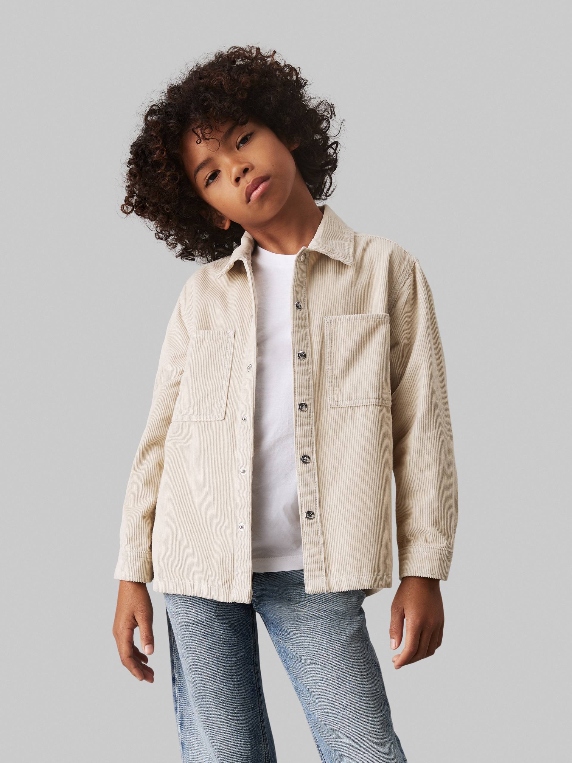 Calvin Klein Jeans Langarmhemd »Corduroy Straight Overshirt«, für Kinder bis 16 Jahre und mit Logopatch von Calvin Klein Jeans