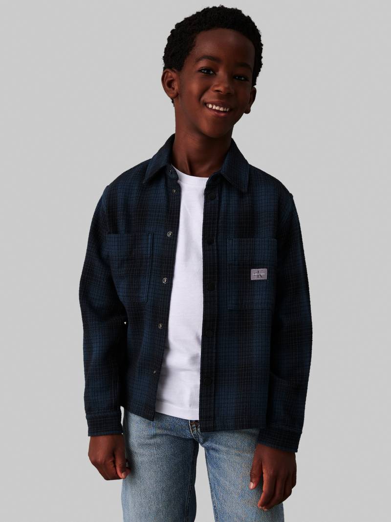 Calvin Klein Jeans Langarmhemd »Textured Checked Shirt«, für Kinder bis 16 Jahre und mit Logopatch von Calvin Klein Jeans