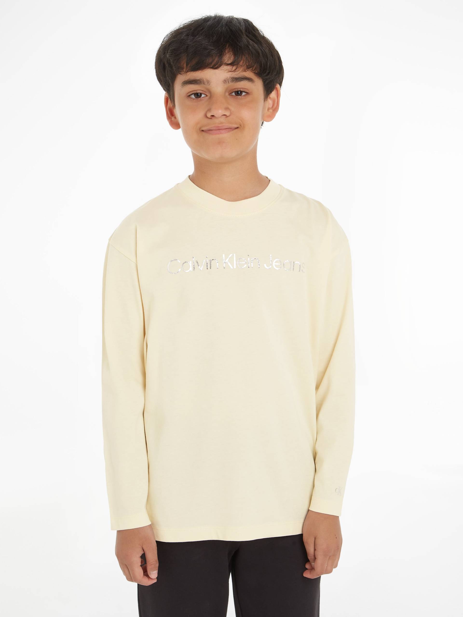 Calvin Klein Jeans Langarmshirt »INST. LOGO RELAXED LS T-SHIRT«, für Kinder bis 16 Jahre von Calvin Klein Jeans