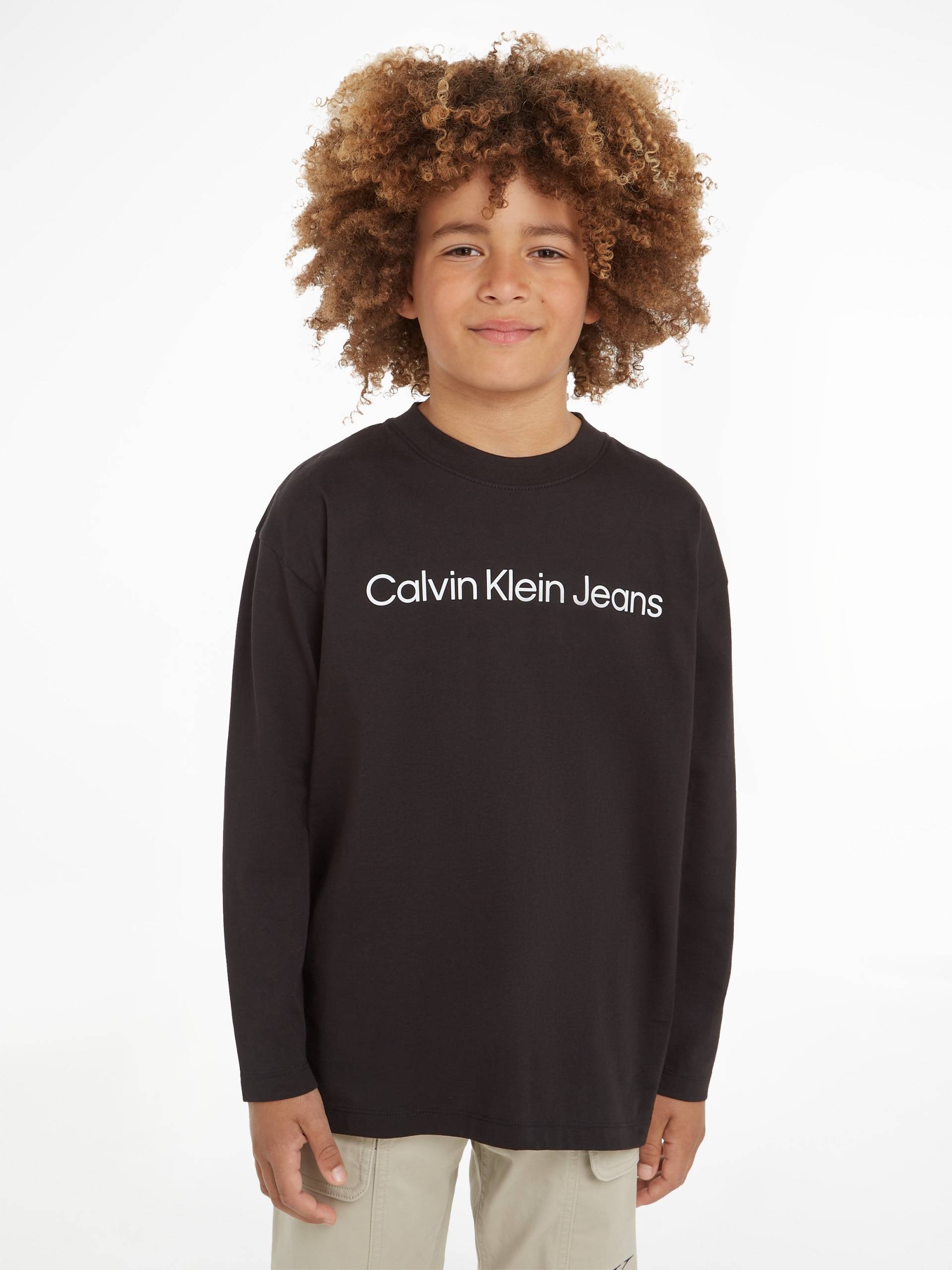 Calvin Klein Jeans Langarmshirt »INST. LOGO RELAXED LS T-SHIRT«, für Kinder bis 16 Jahre von Calvin Klein Jeans