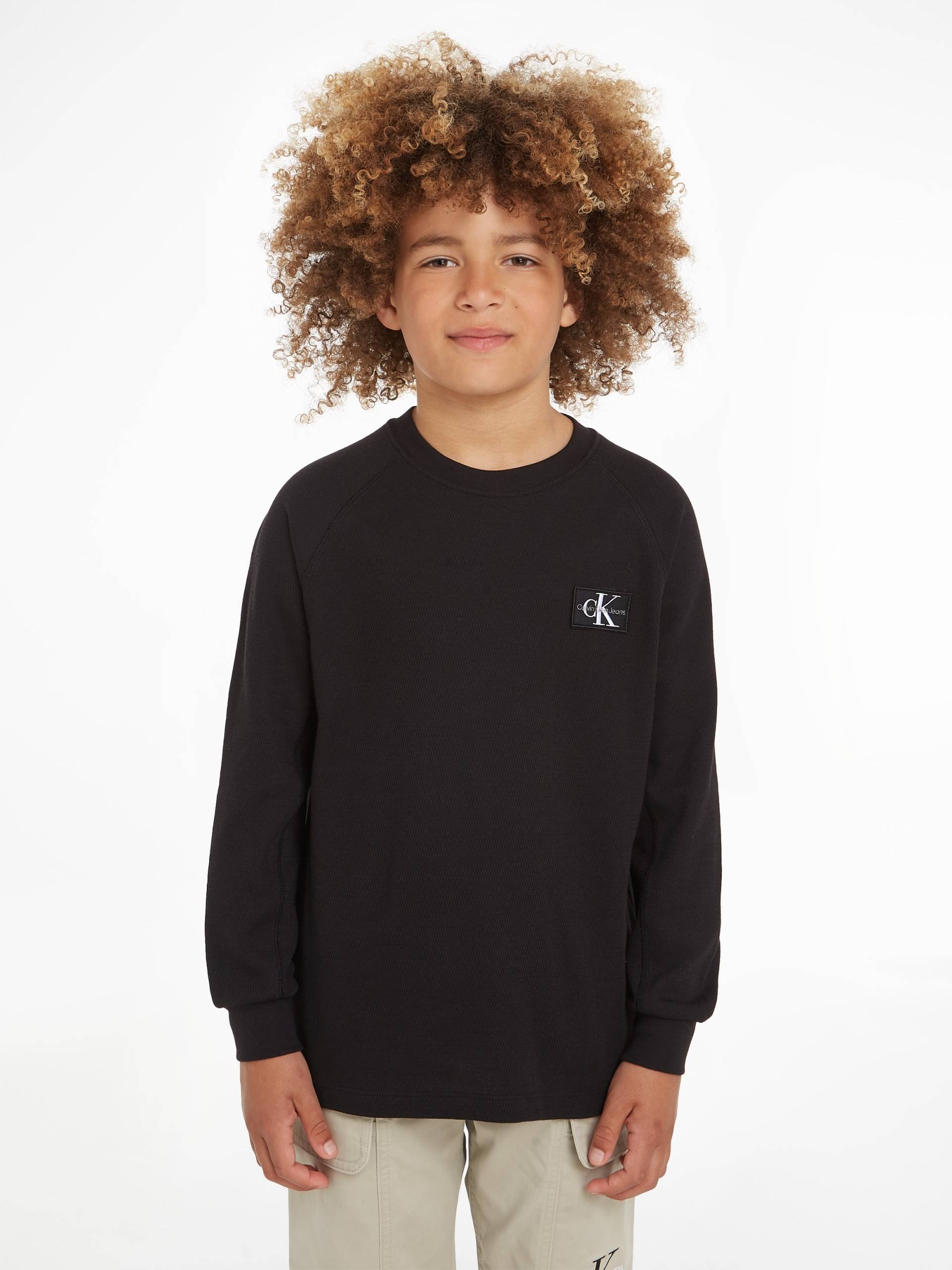 Calvin Klein Jeans Langarmshirt »MODERN WAFFLE BADGE LS T-SHIRT«, für Kinder bis 16 Jahre von Calvin Klein Jeans