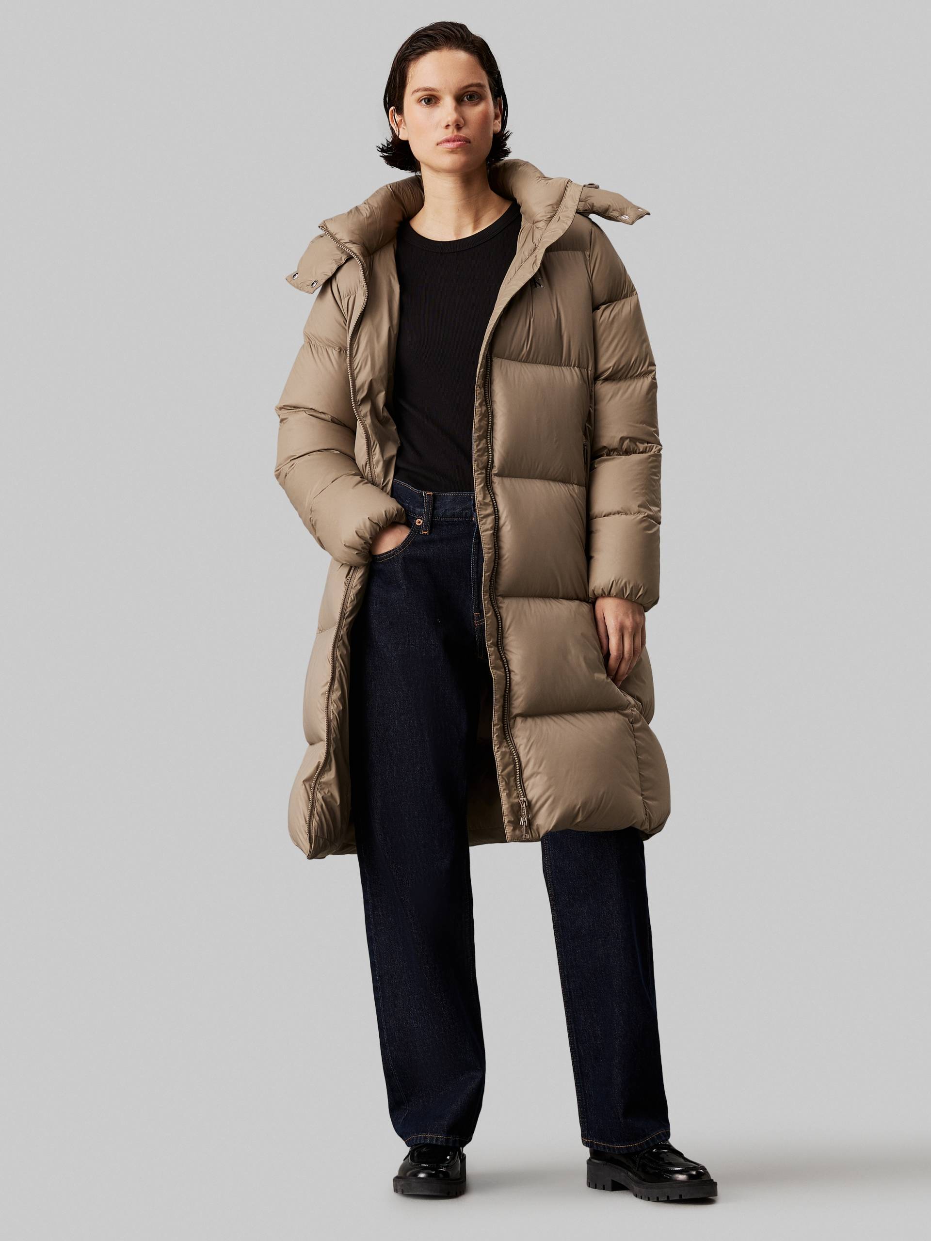 Calvin Klein Jeans Langjacke »DOWN LONG PUFFER«, mit Kapuze, mit Logodruck von Calvin Klein Jeans