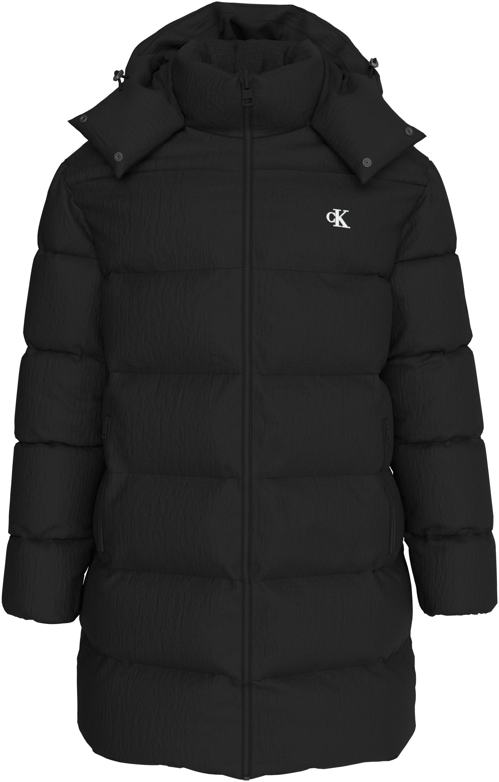 Calvin Klein Jeans Langjacke »ESSENTIALS DOWN LONG PARKA«, mit Kapuze, mit Logodruck von Calvin Klein Jeans