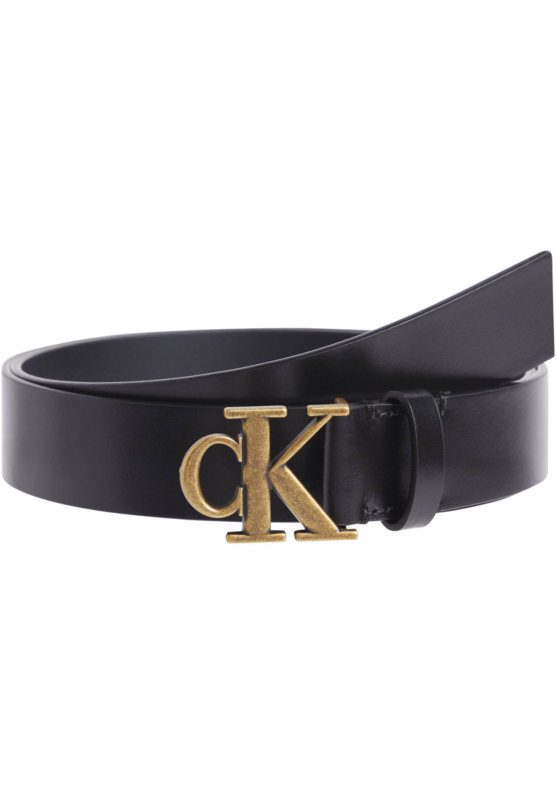 Calvin Klein Jeans Ledergürtel »MONO PLAQUE LTHR BELT 30MM«, mit Logoschnalle von Calvin Klein Jeans