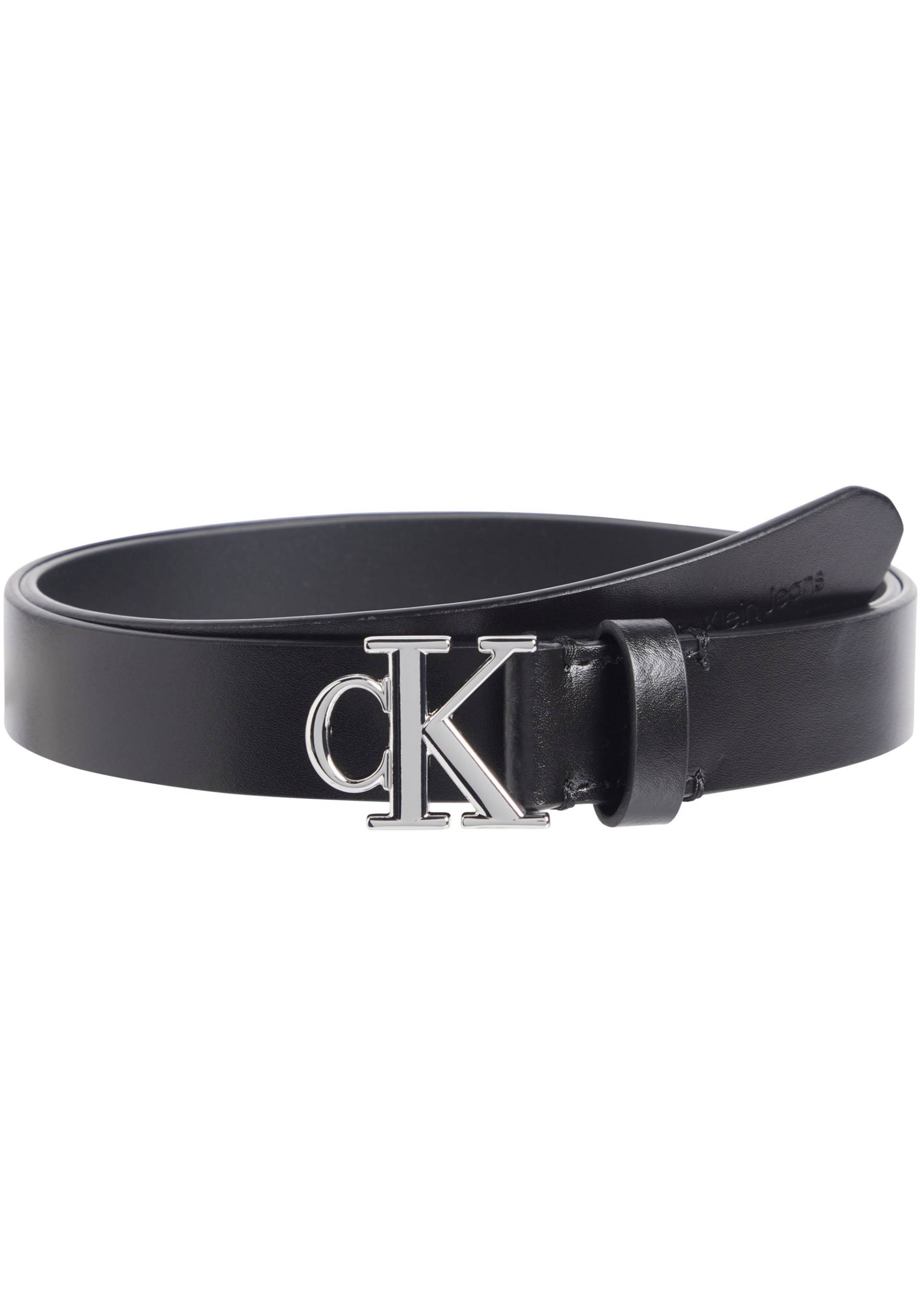 Calvin Klein Jeans Ledergürtel »ROUND MONO PLAQUE LTHR BELT 25MM«, mit Logoprägung von Calvin Klein Jeans