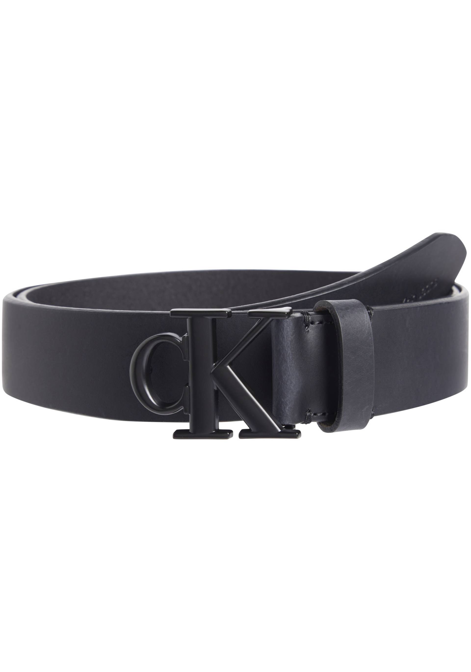 Calvin Klein Jeans Ledergürtel »ROUND MONO PLAQUE LTHR BELT 35MM«, mit CK-Logoschliesse von Calvin Klein Jeans