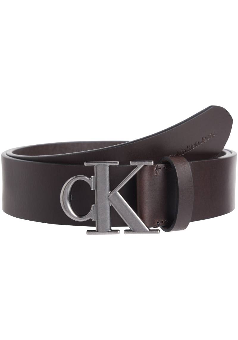 Calvin Klein Jeans Ledergürtel »ROUND MONO PLAQUE LTHR BELT 40MM«, mit CK-Logoschliesse von Calvin Klein Jeans