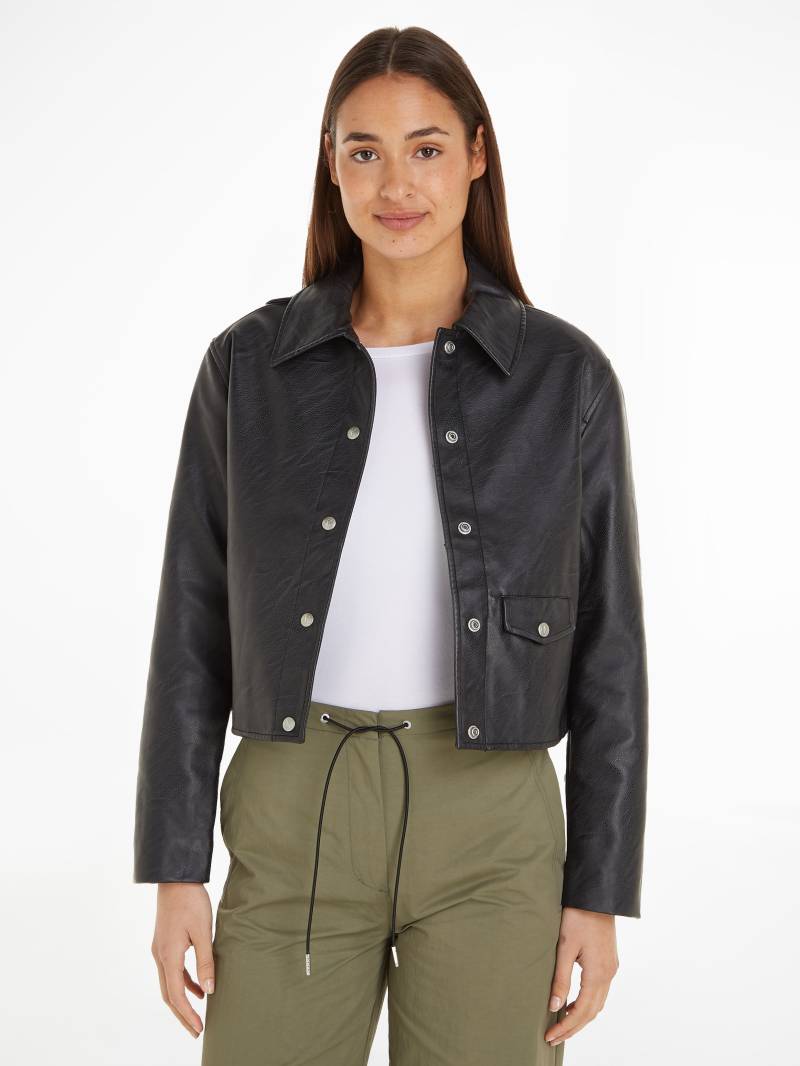 Calvin Klein Jeans Lederimitatjacke »SHORT FAUX LEATHER JACKET« von Calvin Klein Jeans