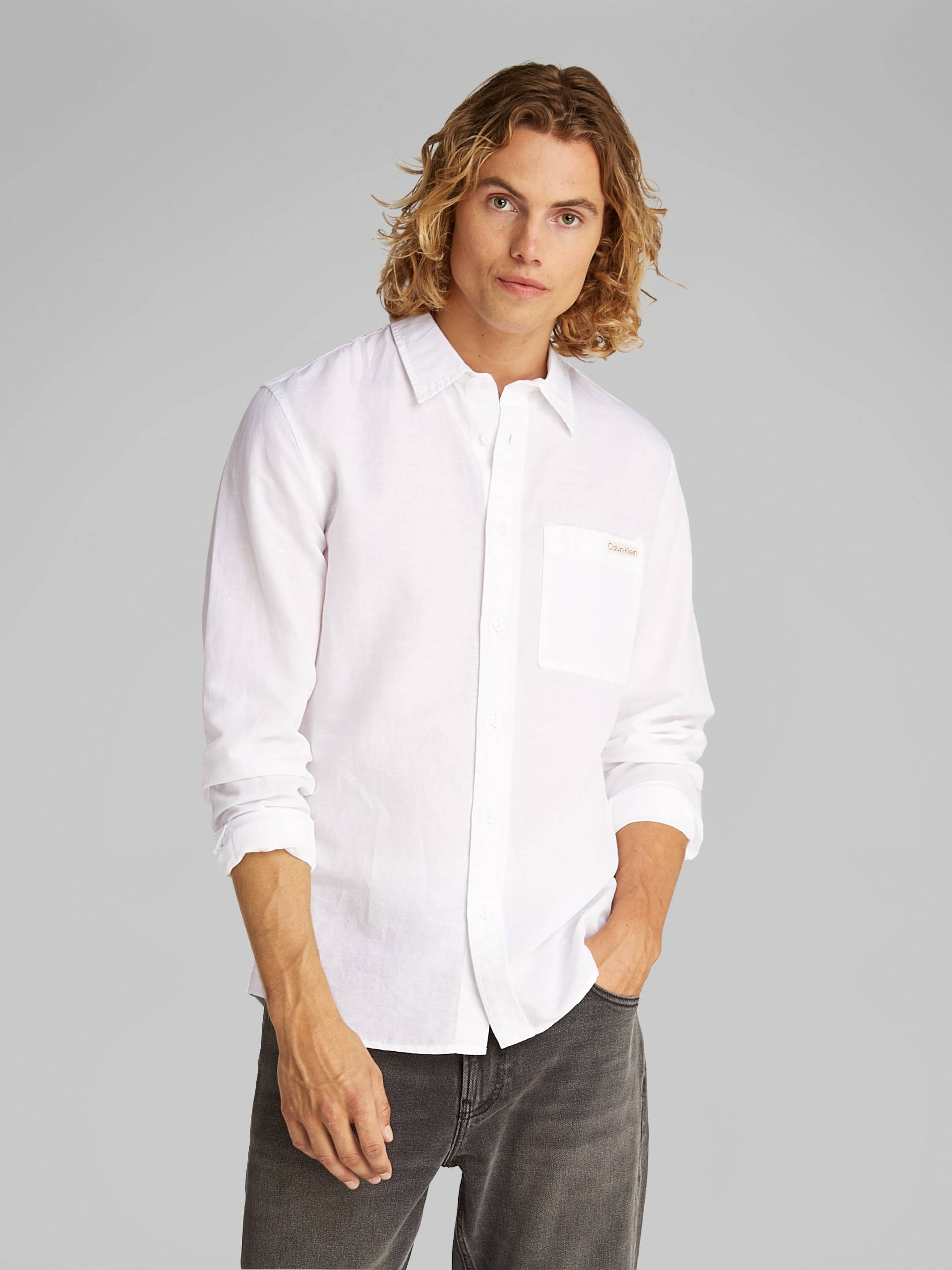 Calvin Klein Jeans Leinenhemd »LINEN COTTON SHIRT«, mit Brusttasche Calvin Klein Jeans Leinenhemd »LINEN COTTON SHIRT«, mit Brusttasche von Calvin Klein Jeans
