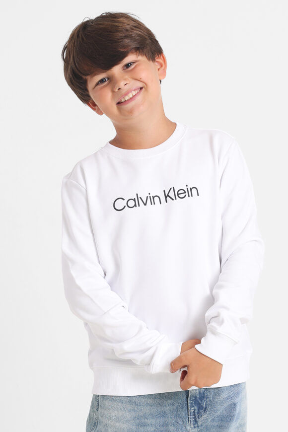 Calvin Klein Jeans Logo Regular Sweatshirt | Bright White | Jungen  | 12 von Calvin Klein Jeans