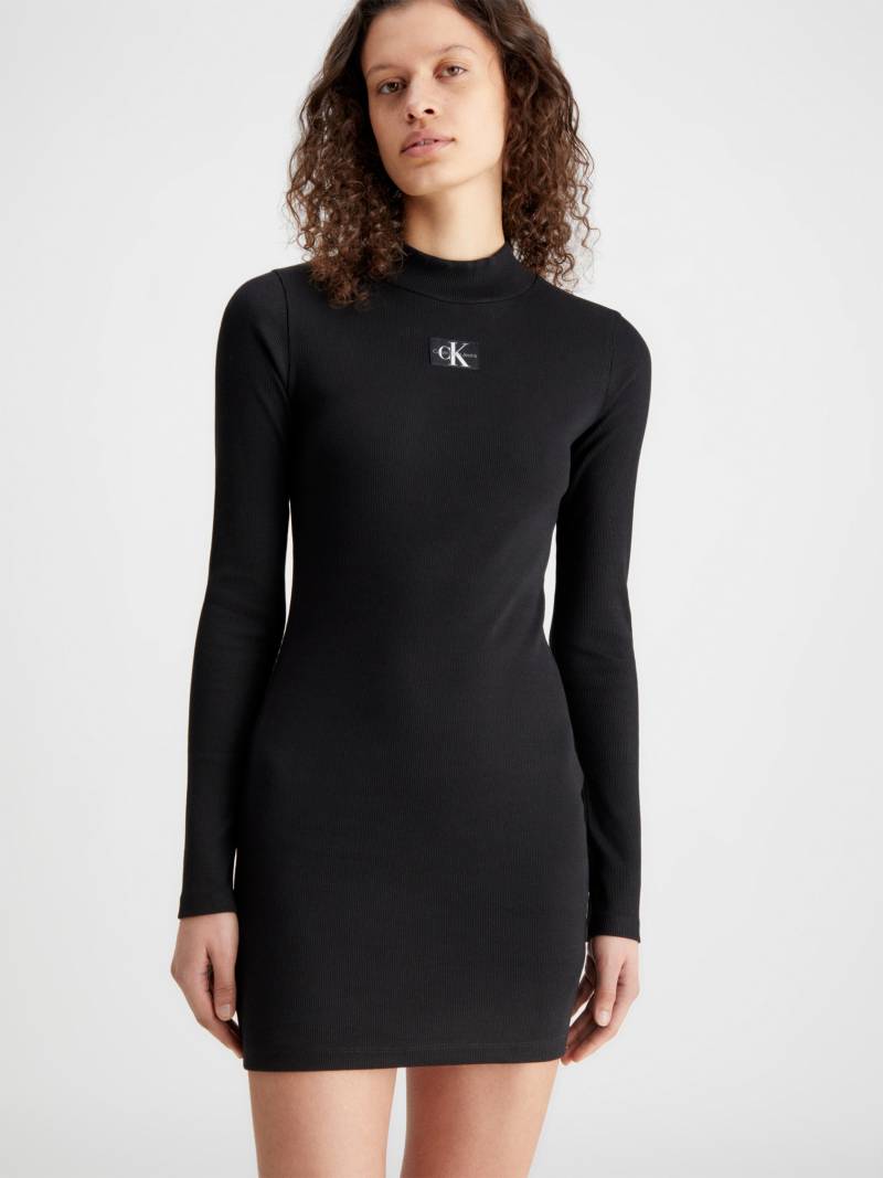 Calvin Klein Jeans Minikleid »WOVEN LABEL RIB LS DRESS« von Calvin Klein Jeans