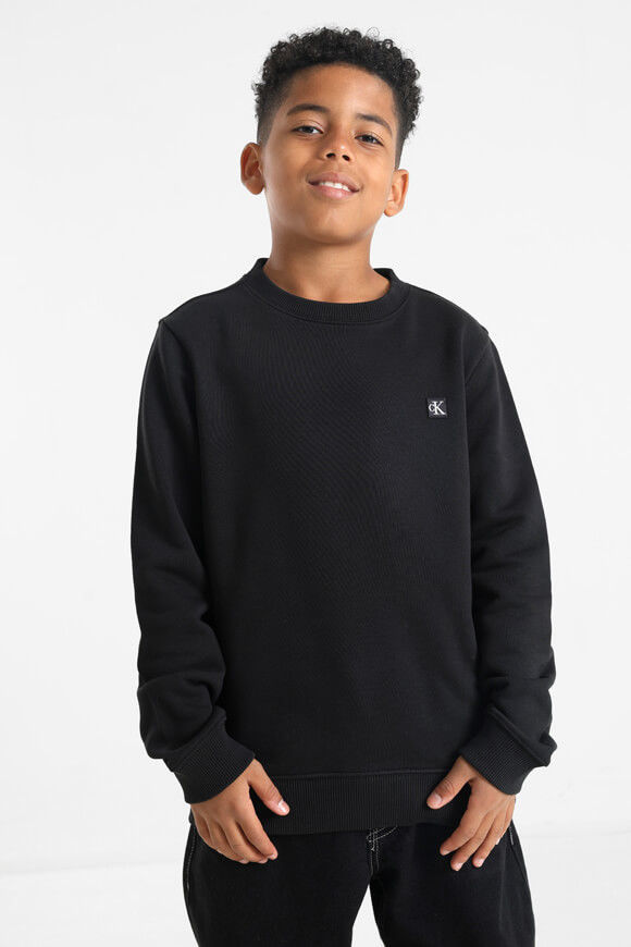 Calvin Klein Jeans Mono Mini Badge Reg Sweatshirt | Black | Jungen  | 12 von Calvin Klein Jeans