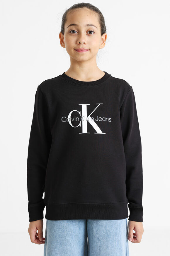 Calvin Klein Jeans Monogram Terry Sweatshirt | Black | Mädchen  | 10 von Calvin Klein Jeans