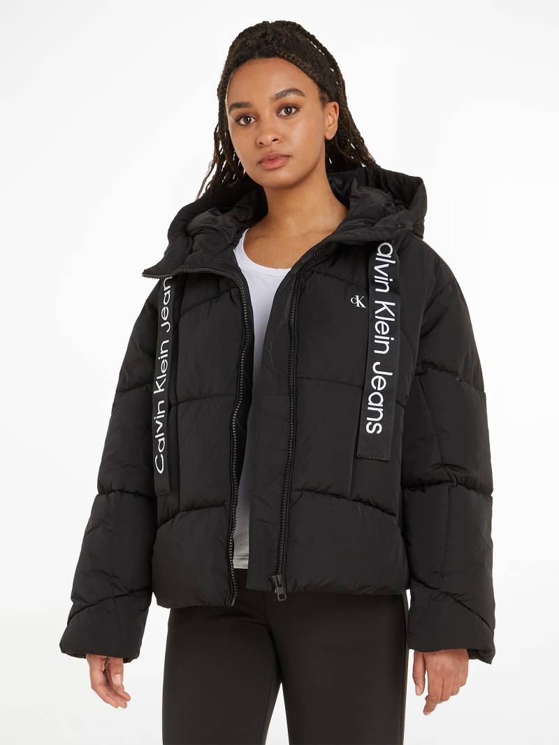 Calvin Klein Jeans Outdoorjacke »LOGO DRAWSTRING SHORT PUFFER«, mit Kapuze von Calvin Klein Jeans