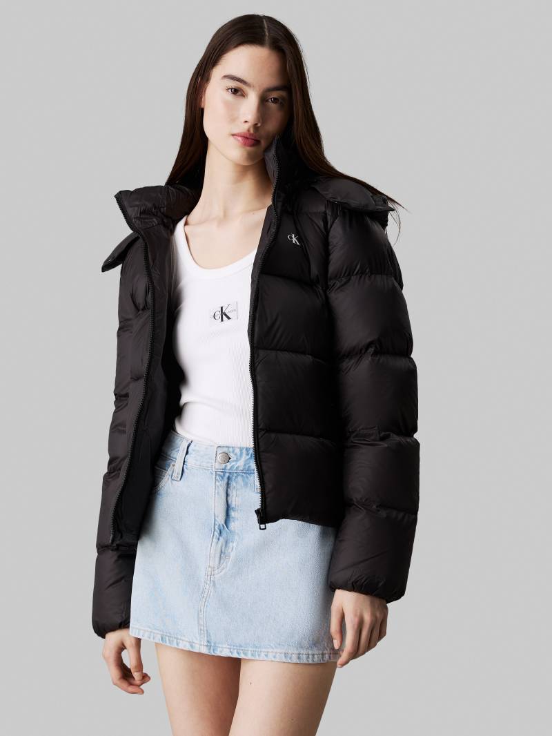 Calvin Klein Jeans Outdoorjacke »MW DOWN SHORT PUFFER«, mit Kapuze, mit Logoprägung von Calvin Klein Jeans